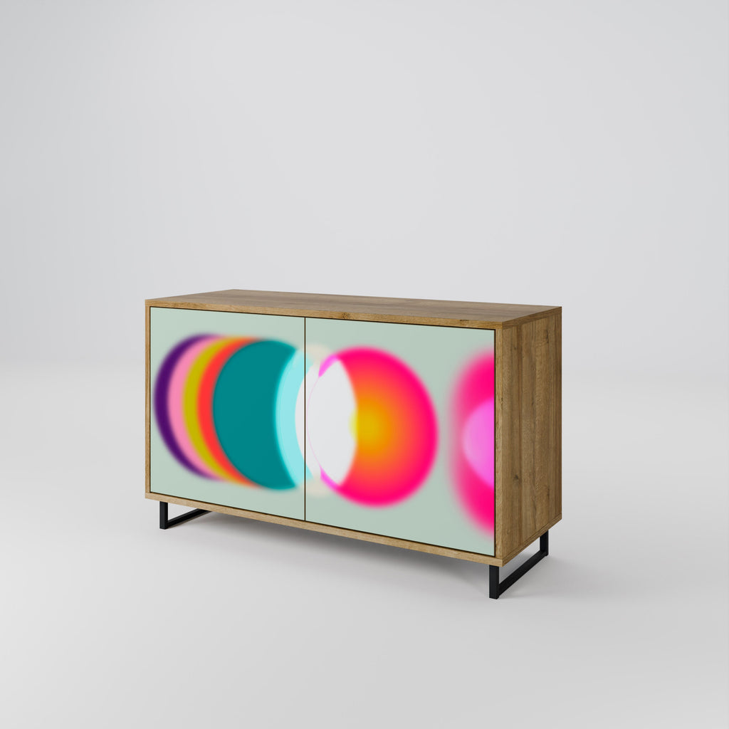 SYMPHONY OF COLORS Μπουφές με 2 πόρτες σε όψη δρυός