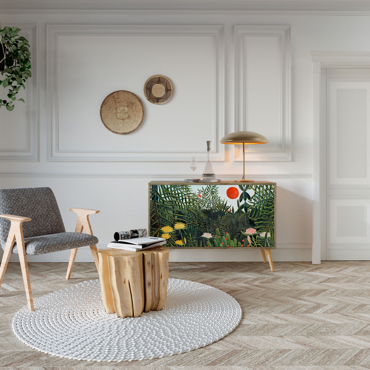 VIRGIN FOREST WITH SUNSET 2-Door Sideboard