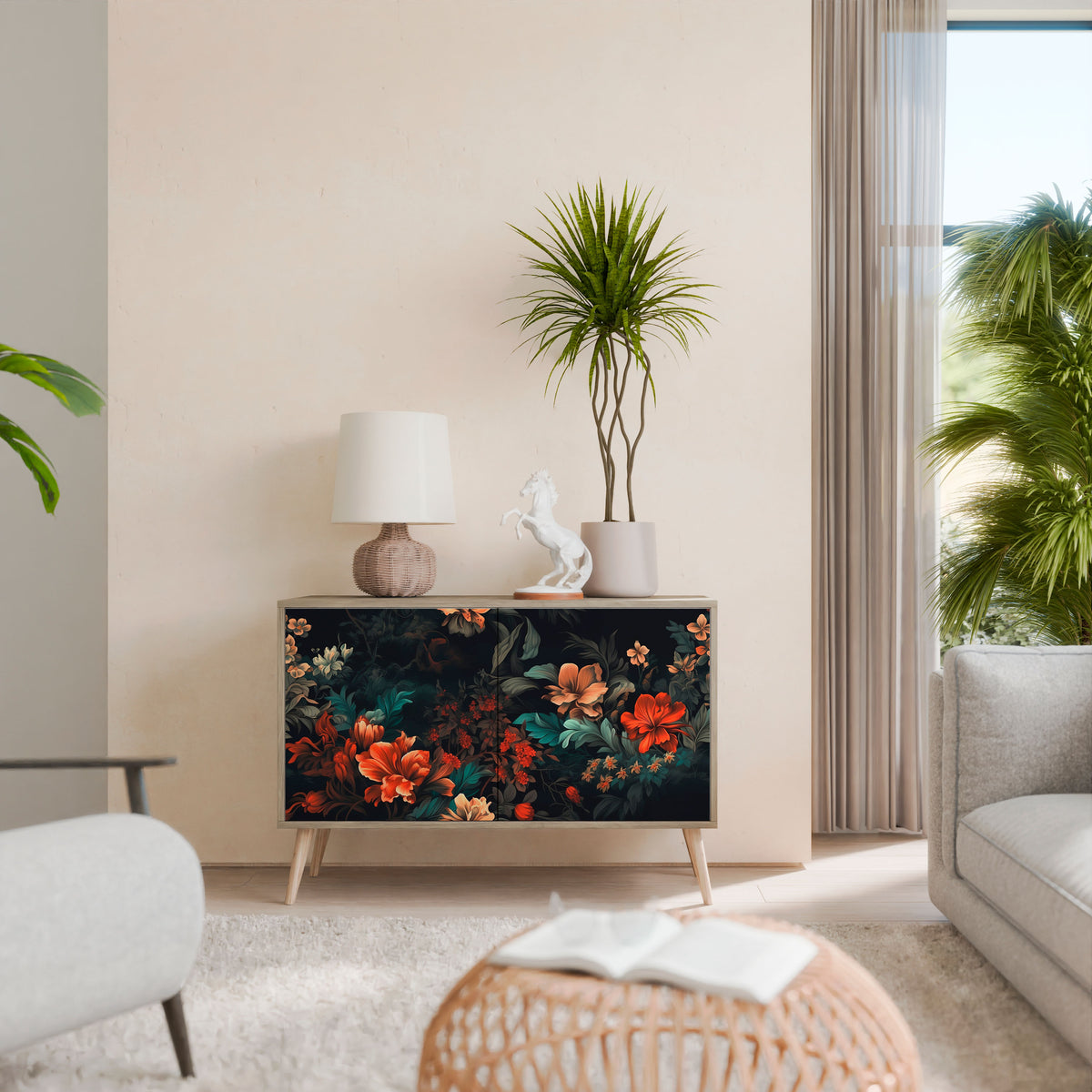 IMAGINARY BLOSSOM 2-Door Sideboard