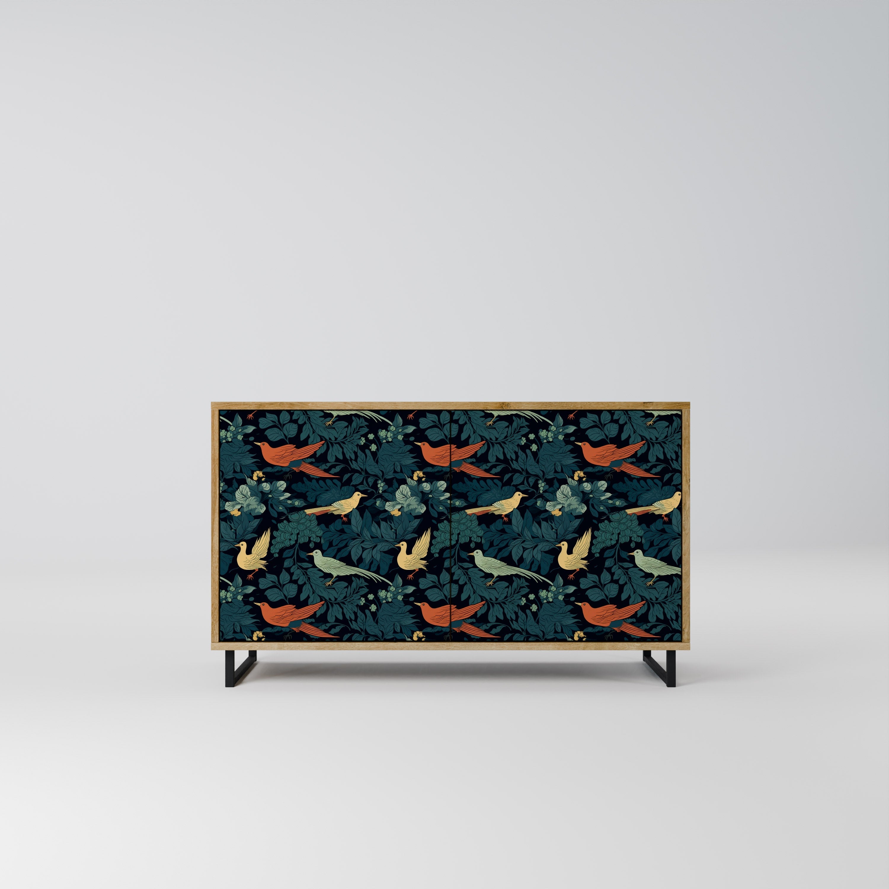 FOWL ORNAMENT 2-Door Sideboard in Oak Effect