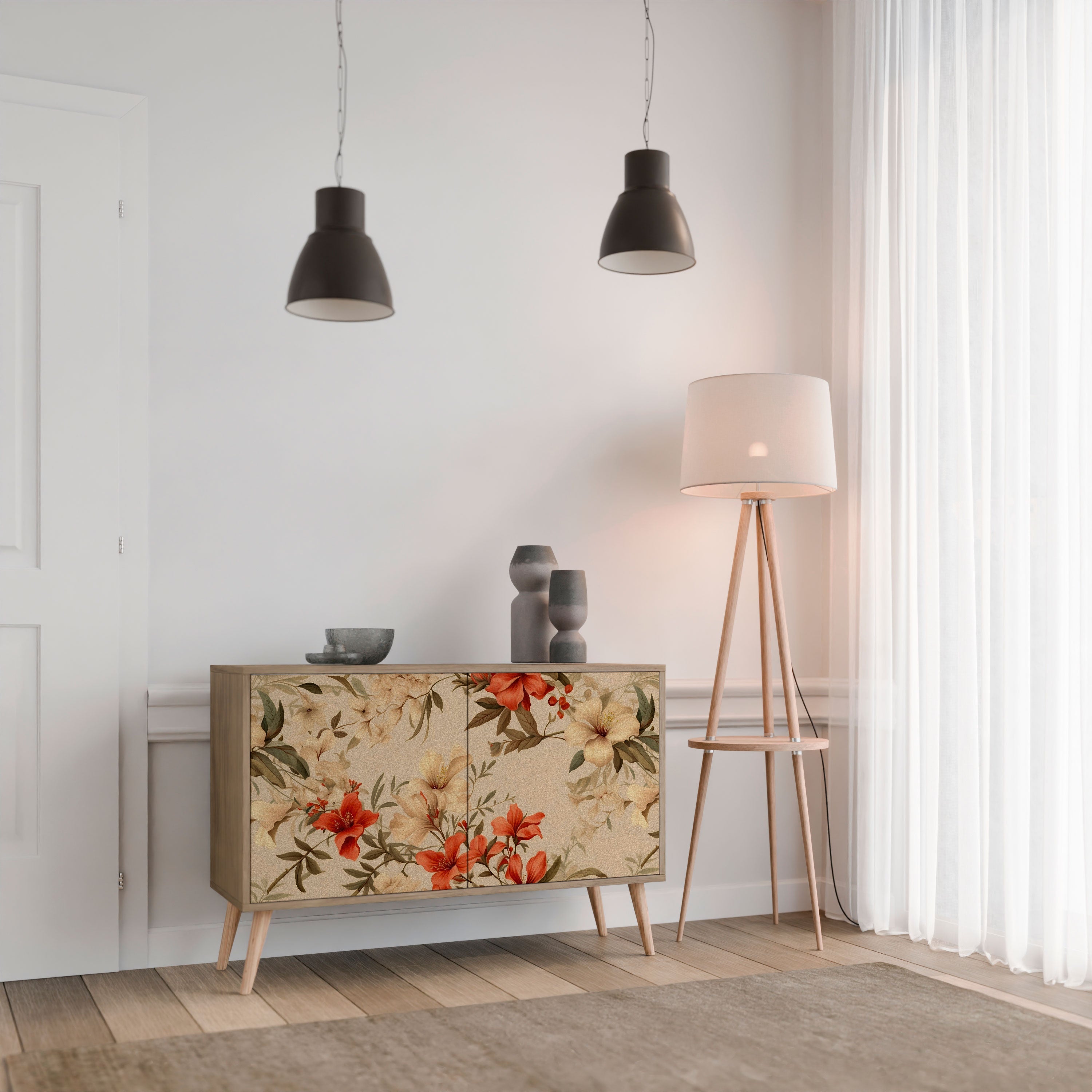 BLOOMING HARMONY 2-Door Sideboard in Oak Effect