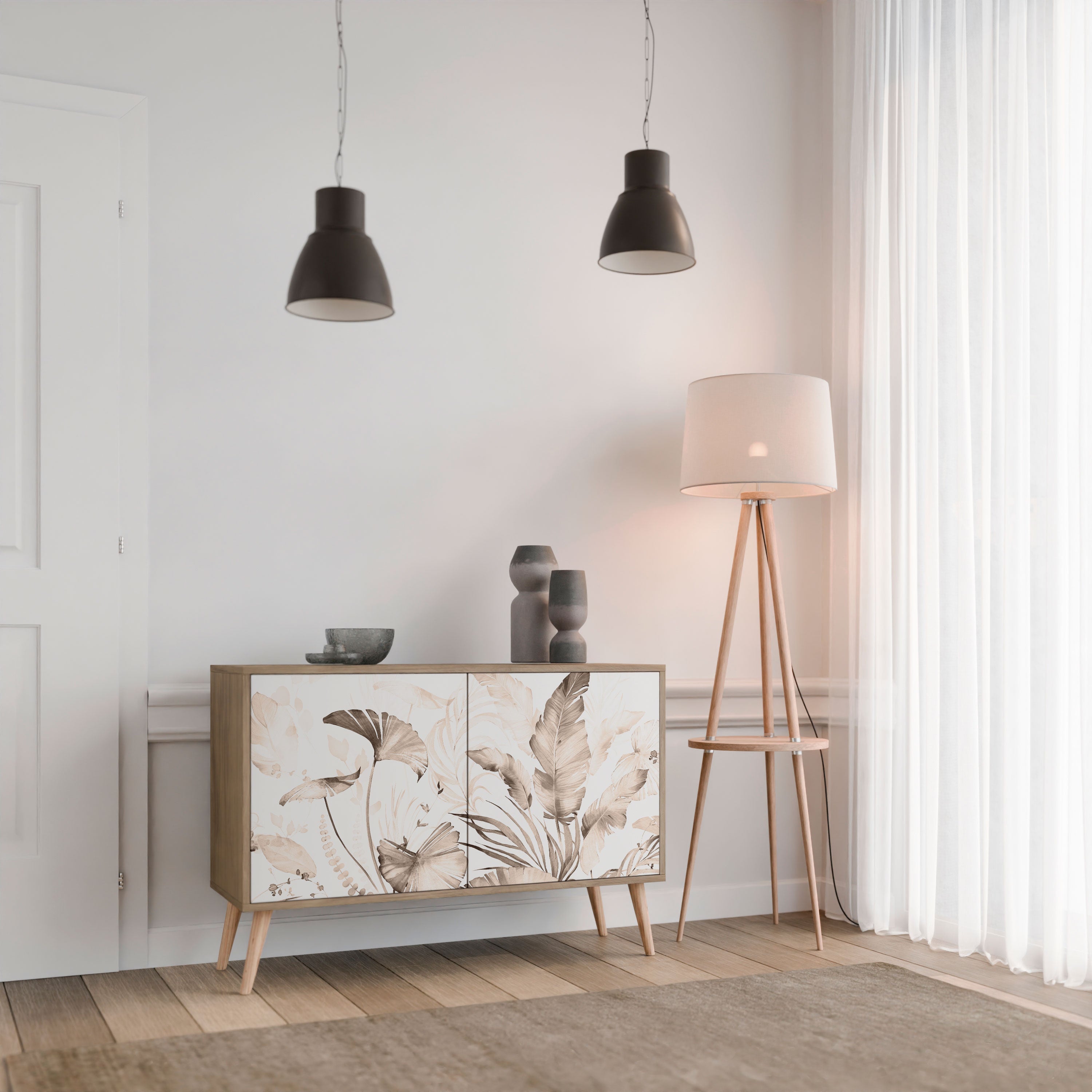 WILD TENDERNESS 2-Door Sideboard in Oak Effect