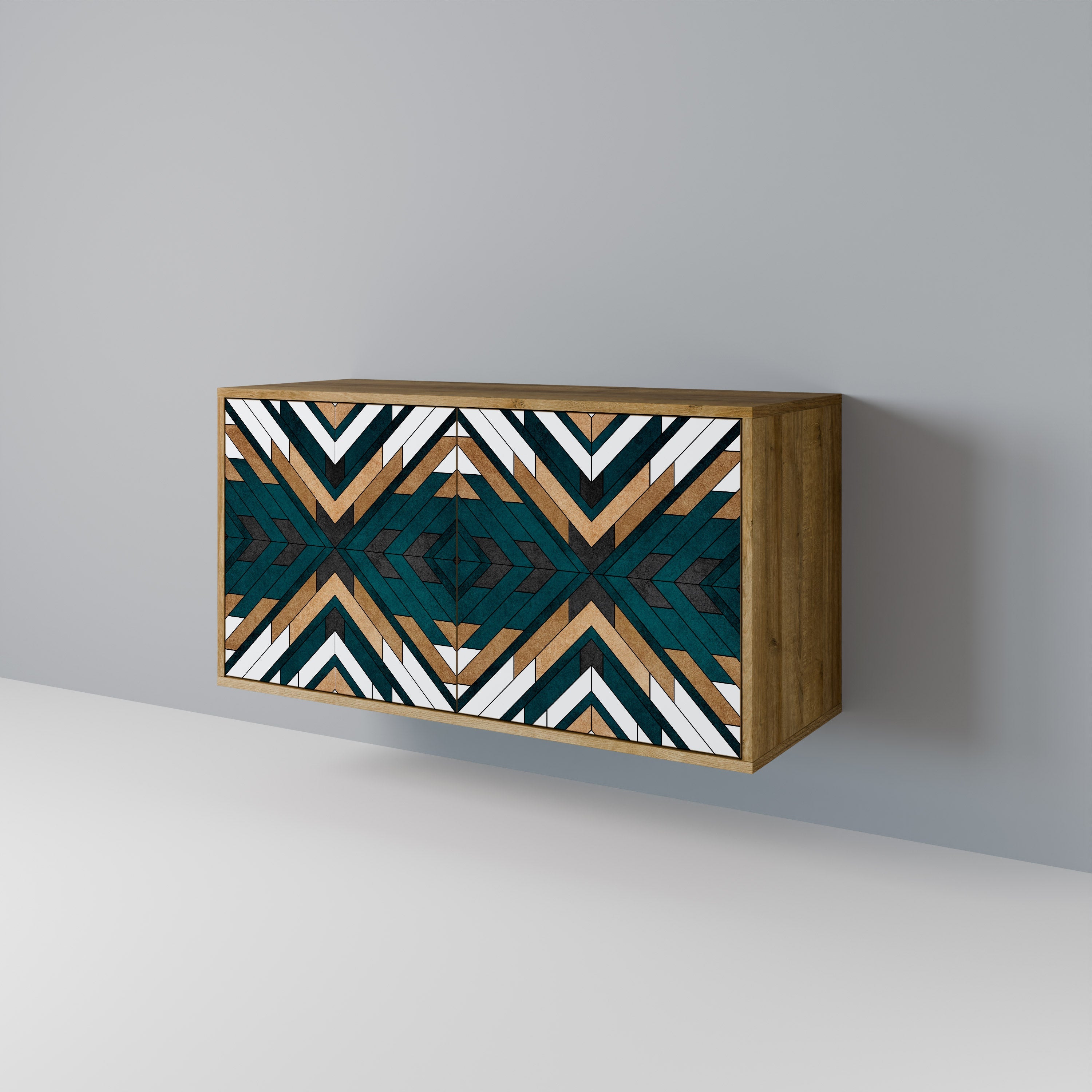 Μπουφές ARTISTIC GEOMETRIA 2 πορτών σε εφέ δρυός