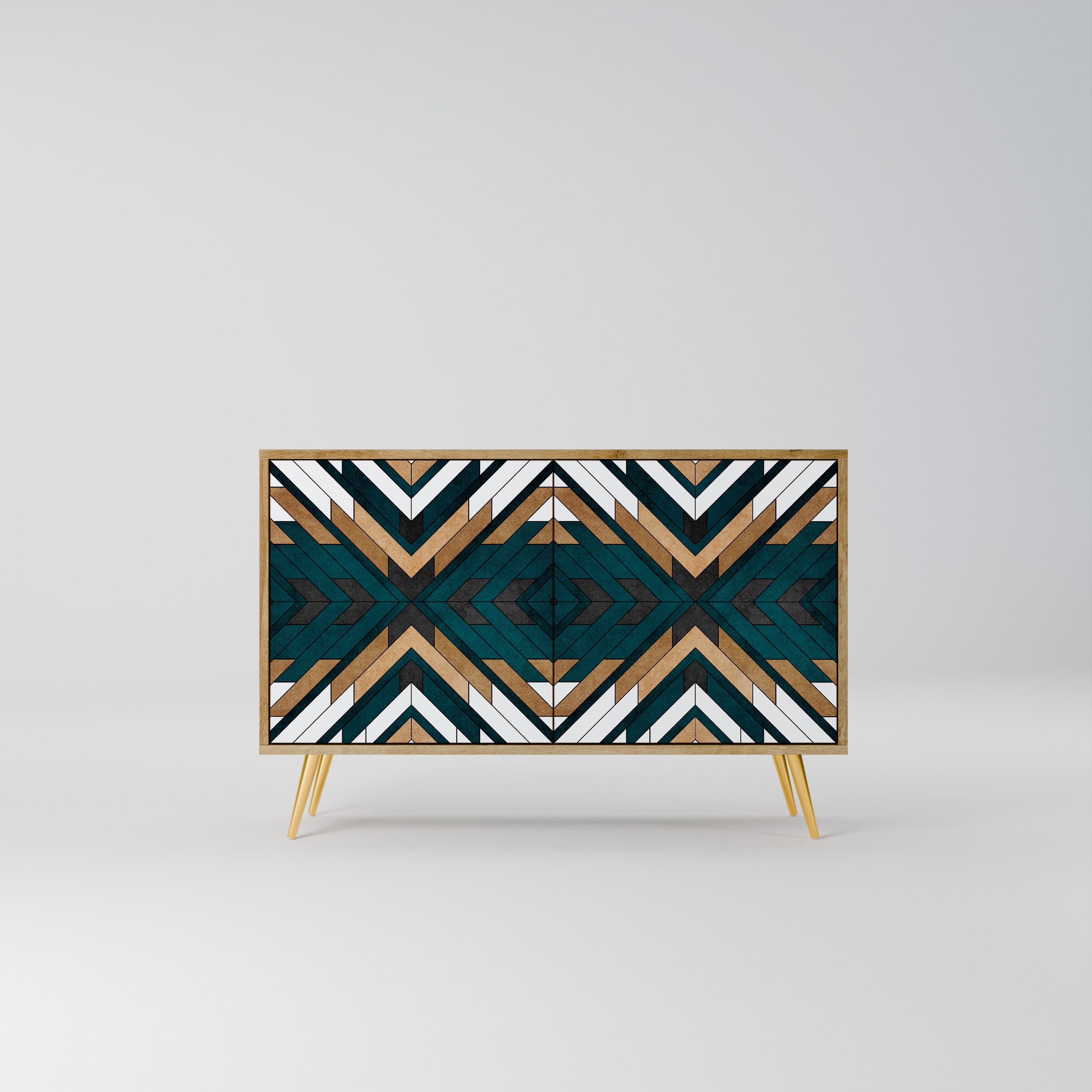 Μπουφές ARTISTIC GEOMETRIA 2 πορτών σε εφέ δρυός