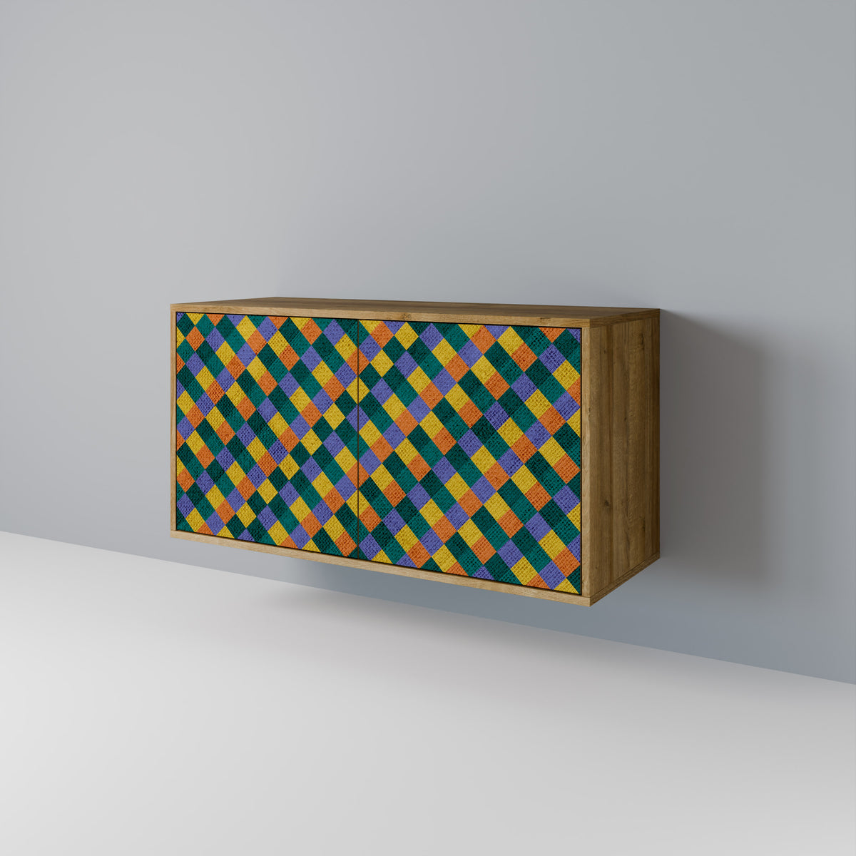 PAINTED SQUARES MIX Μπουφές 2-θυρών