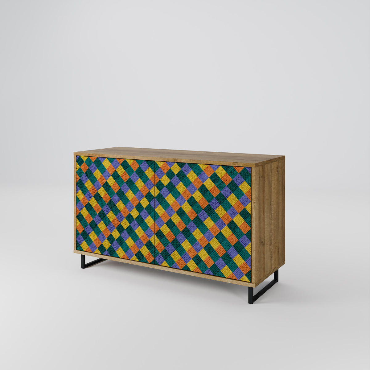 PAINTED SQUARES MIX Μπουφές 2-θυρών