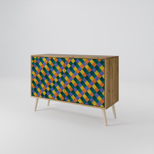 PAINTED SQUARES MIX Μπουφές 2-θυρών