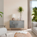 CONCRETE WALL Μπουφές 2-θυρών