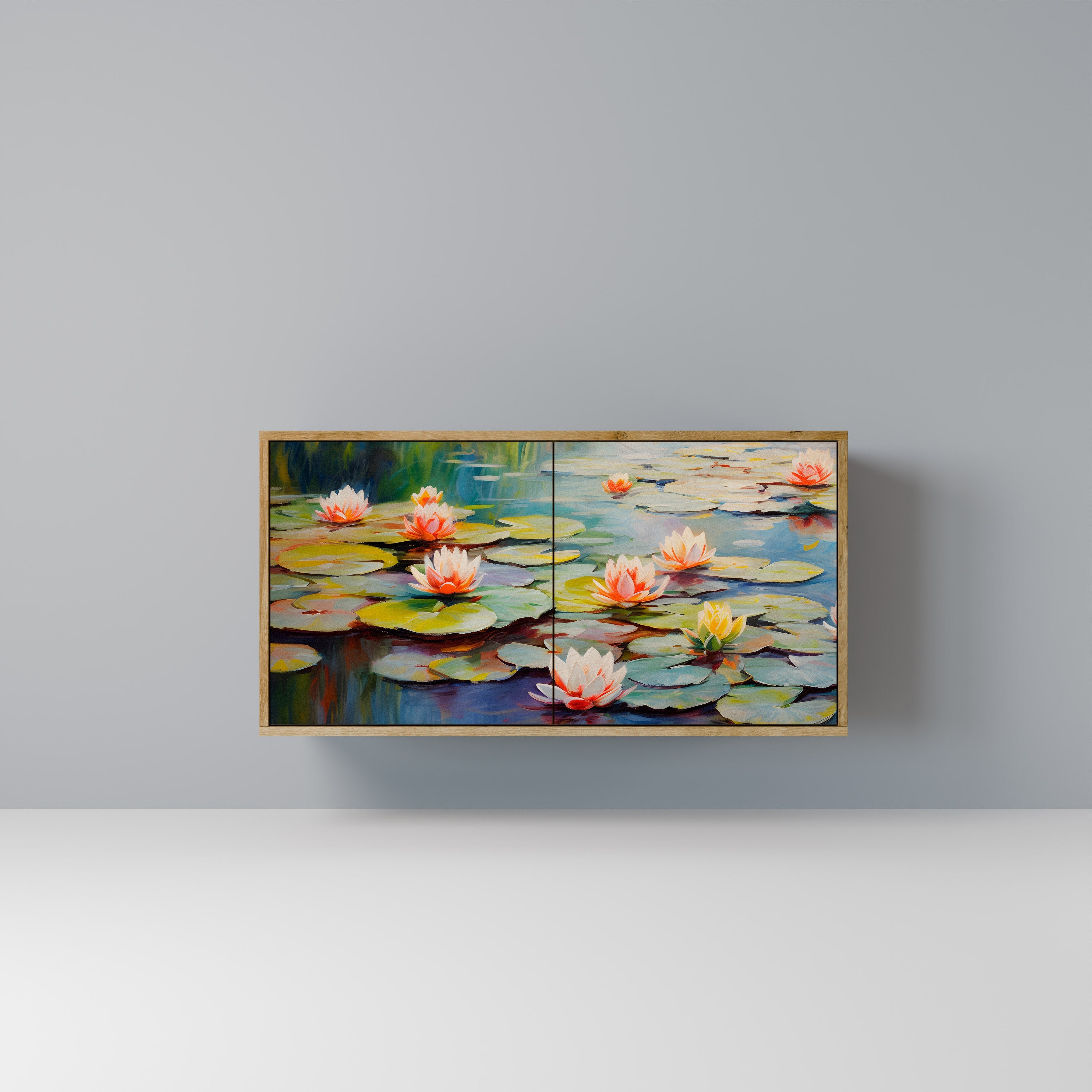 Μπουφές BLOOMING WATERS με 2 πόρτες σε όψη δρυός