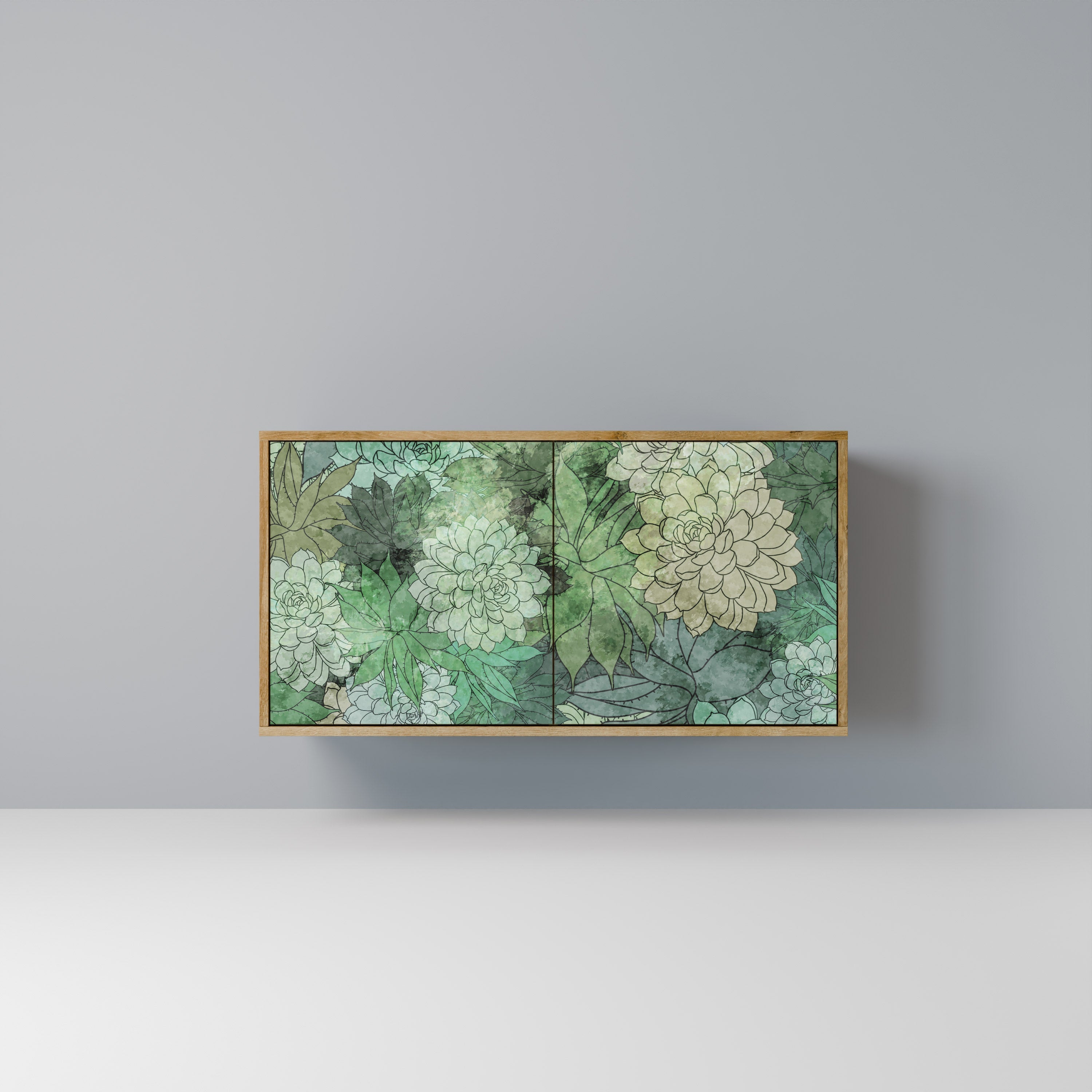 Μπουφές SUCCULENT CLUSTER με 2 πόρτες σε όψη δρυός