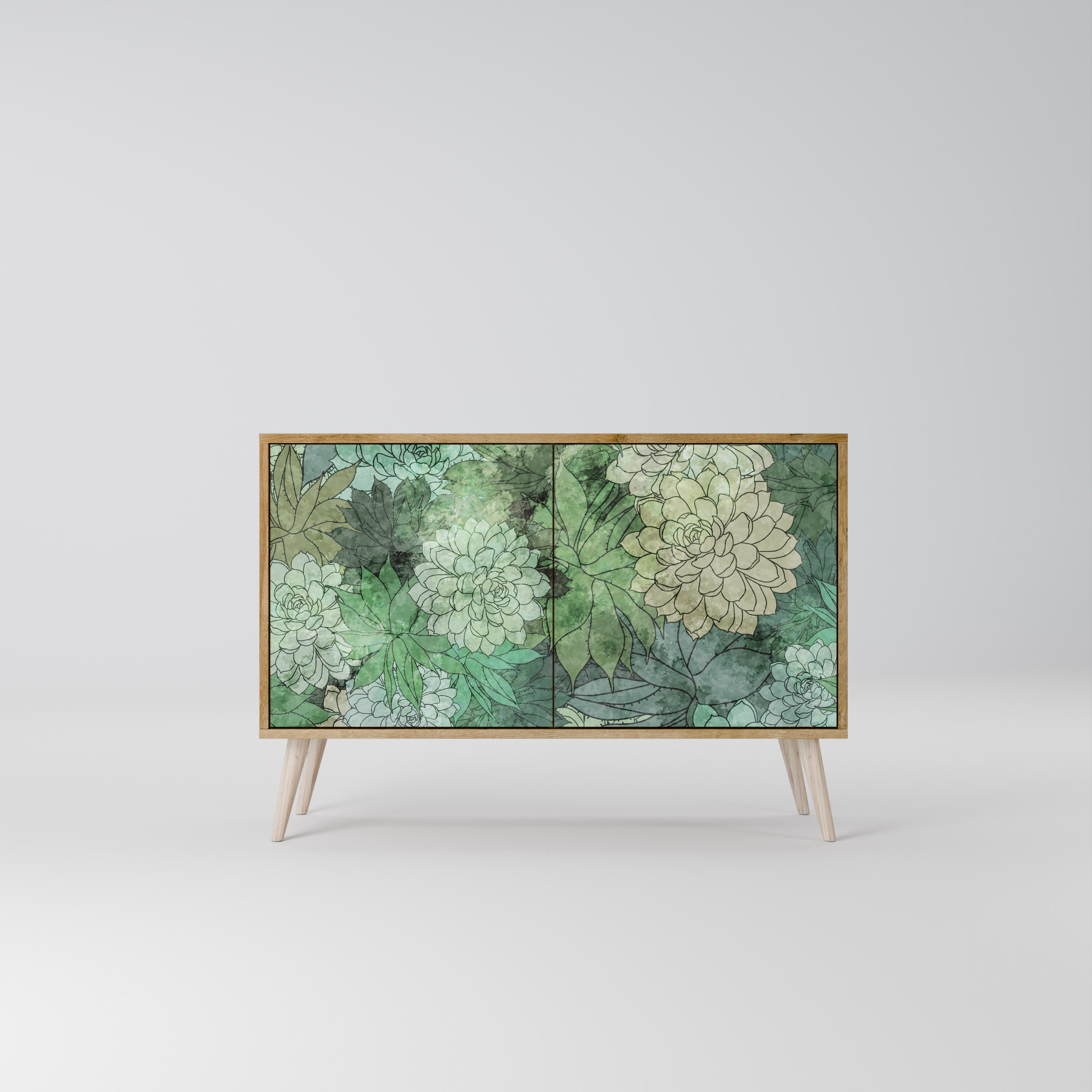Μπουφές SUCCULENT CLUSTER με 2 πόρτες σε όψη δρυός