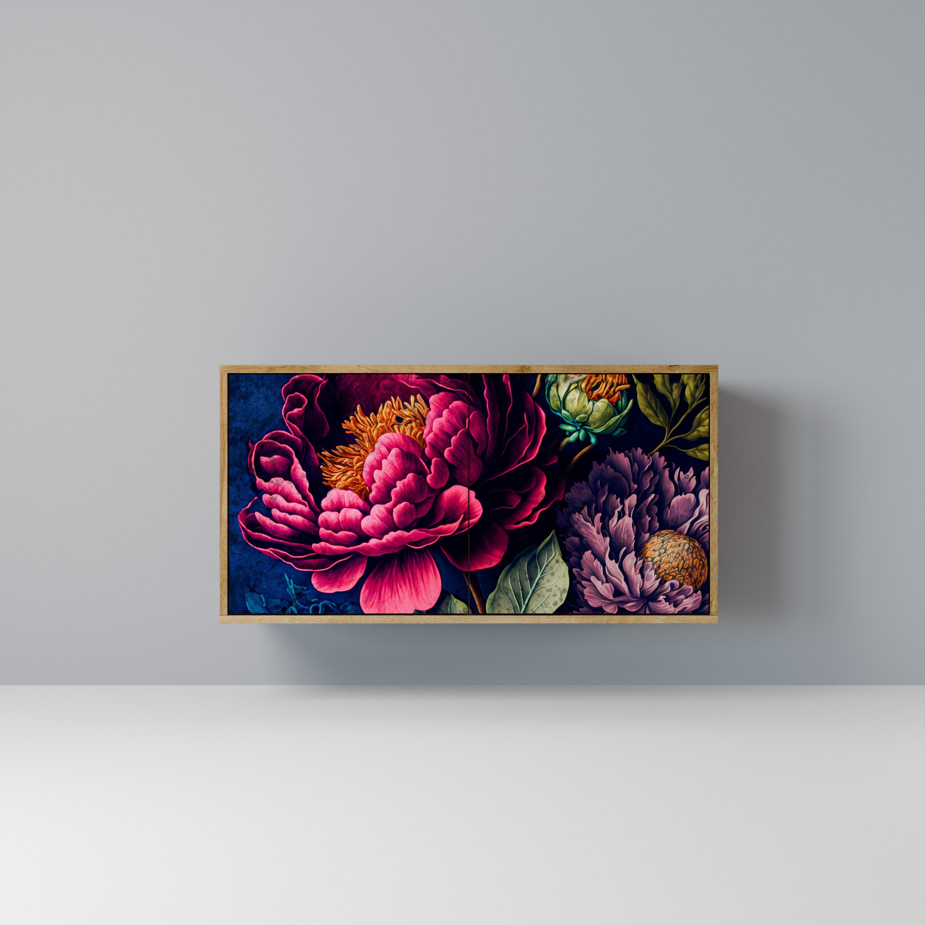 Μπουφές BLOOMING ELEGANCE με 2 πόρτες σε όψη δρυός