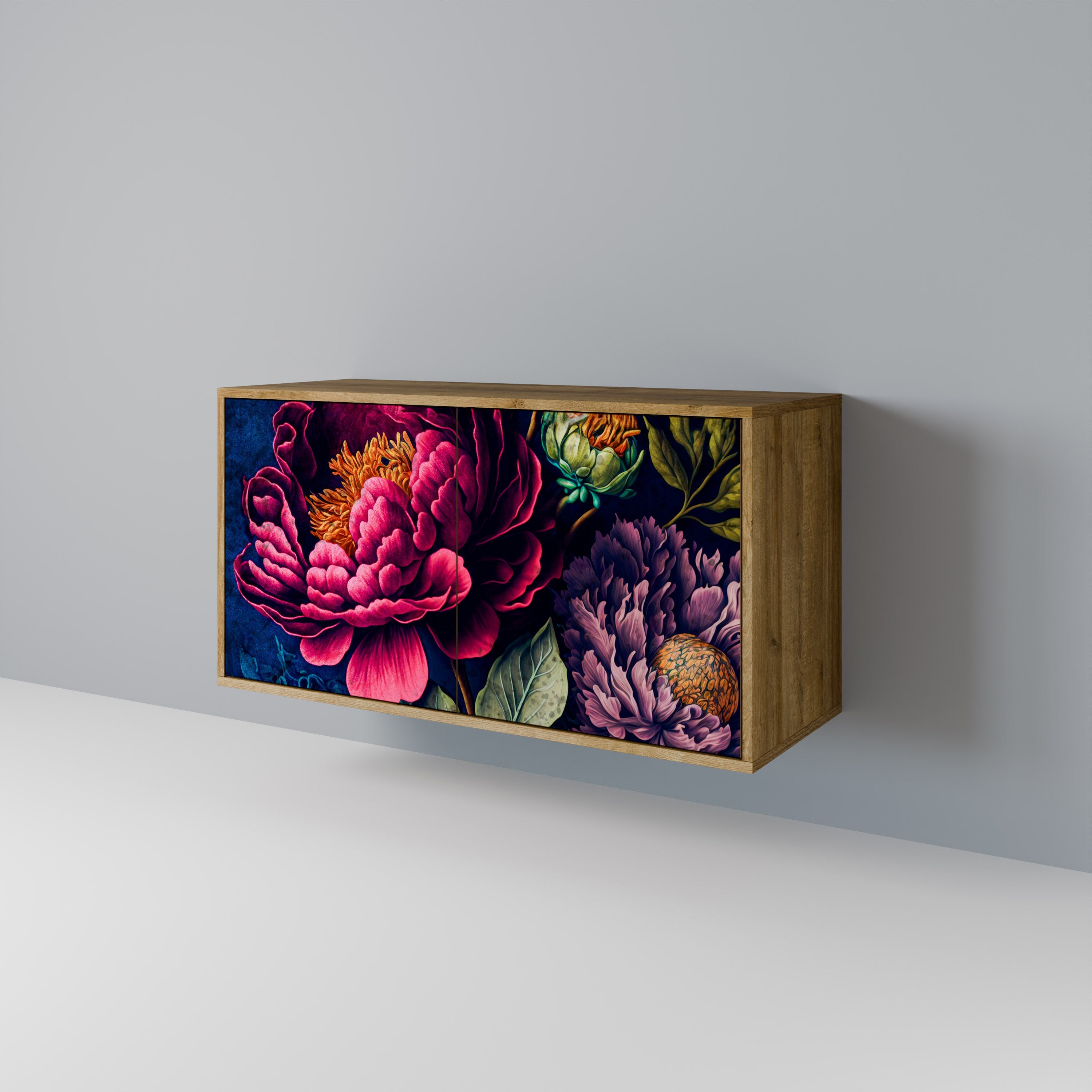 Μπουφές BLOOMING ELEGANCE με 2 πόρτες σε όψη δρυός