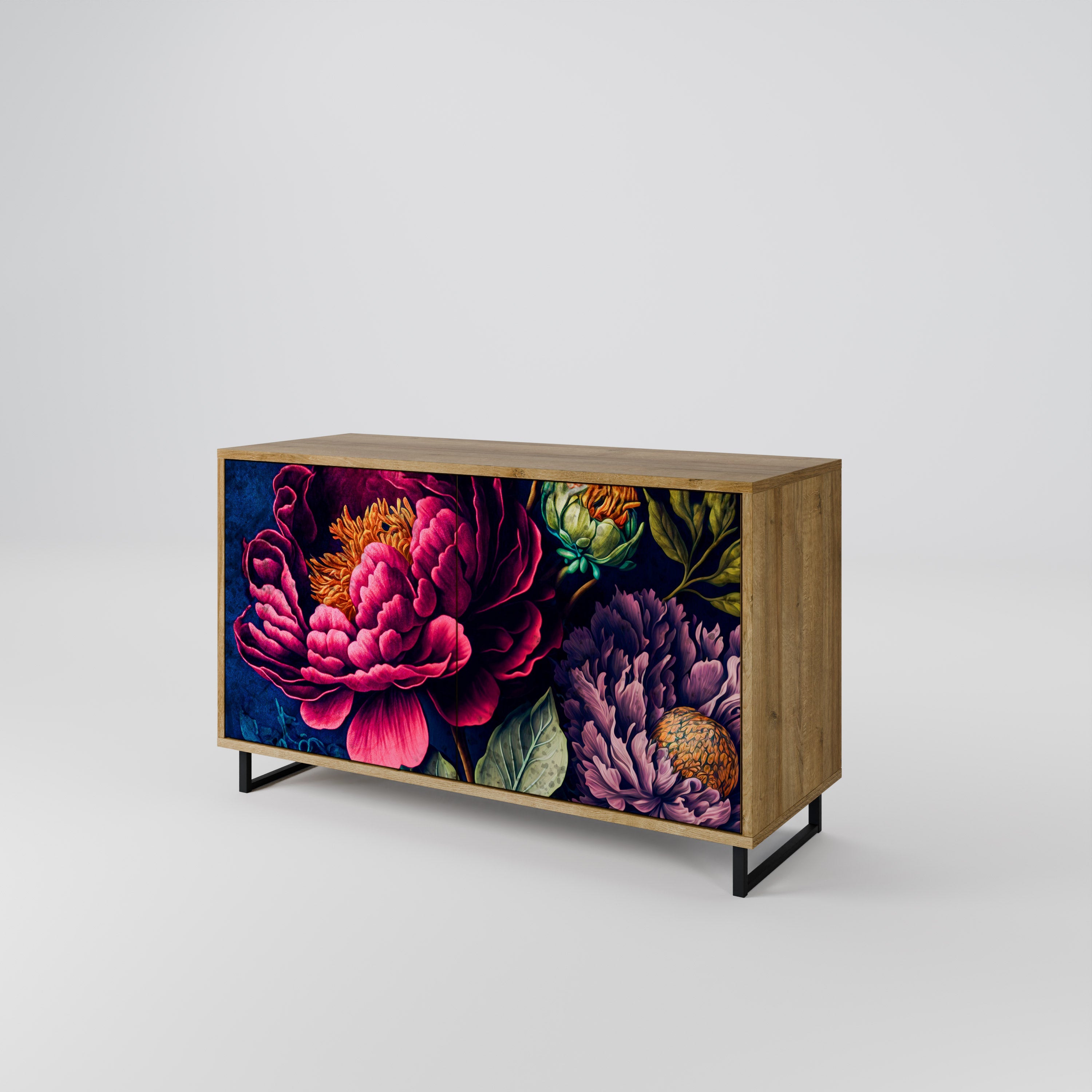 Μπουφές BLOOMING ELEGANCE με 2 πόρτες σε όψη δρυός