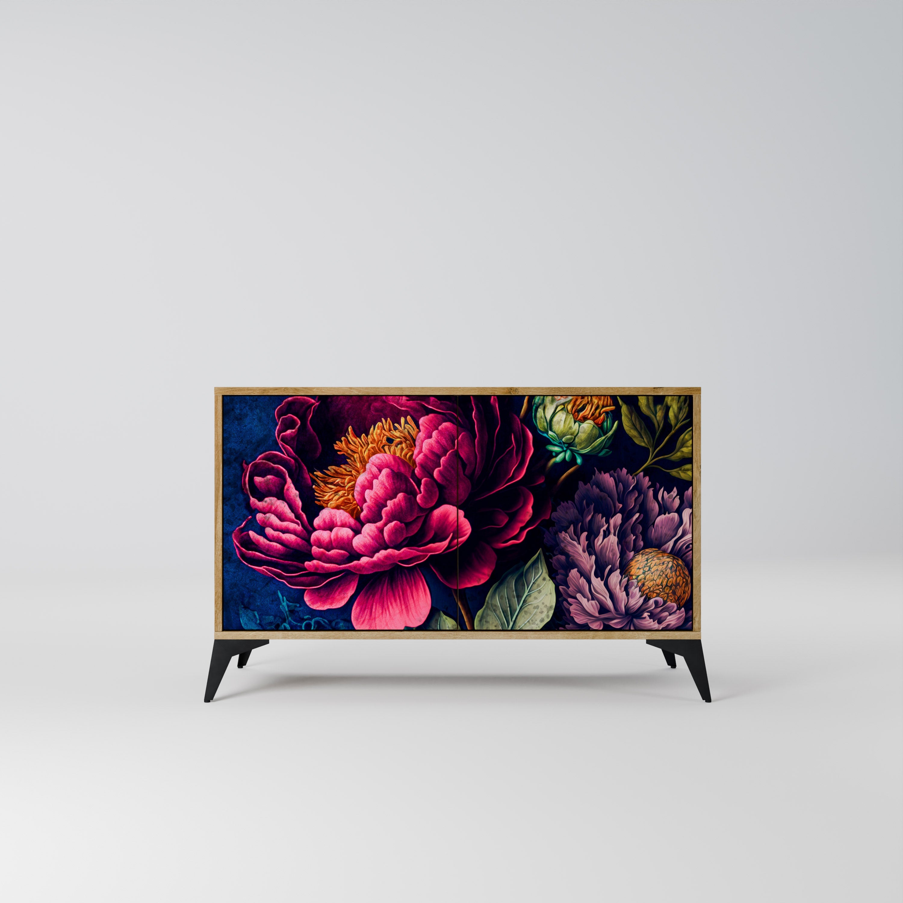 Μπουφές BLOOMING ELEGANCE με 2 πόρτες σε όψη δρυός
