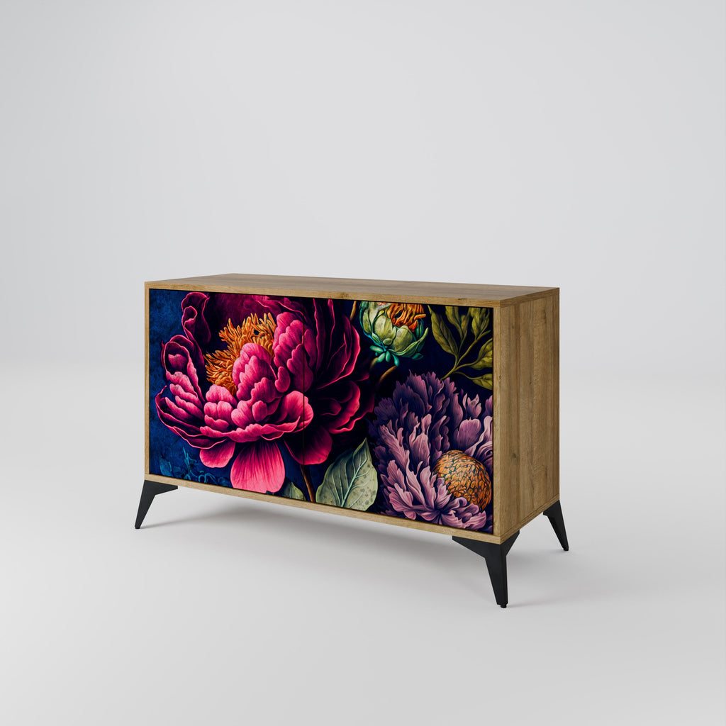 Μπουφές BLOOMING ELEGANCE με 2 πόρτες σε όψη δρυός