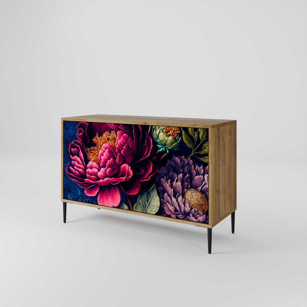 Μπουφές BLOOMING ELEGANCE με 2 πόρτες σε όψη δρυός