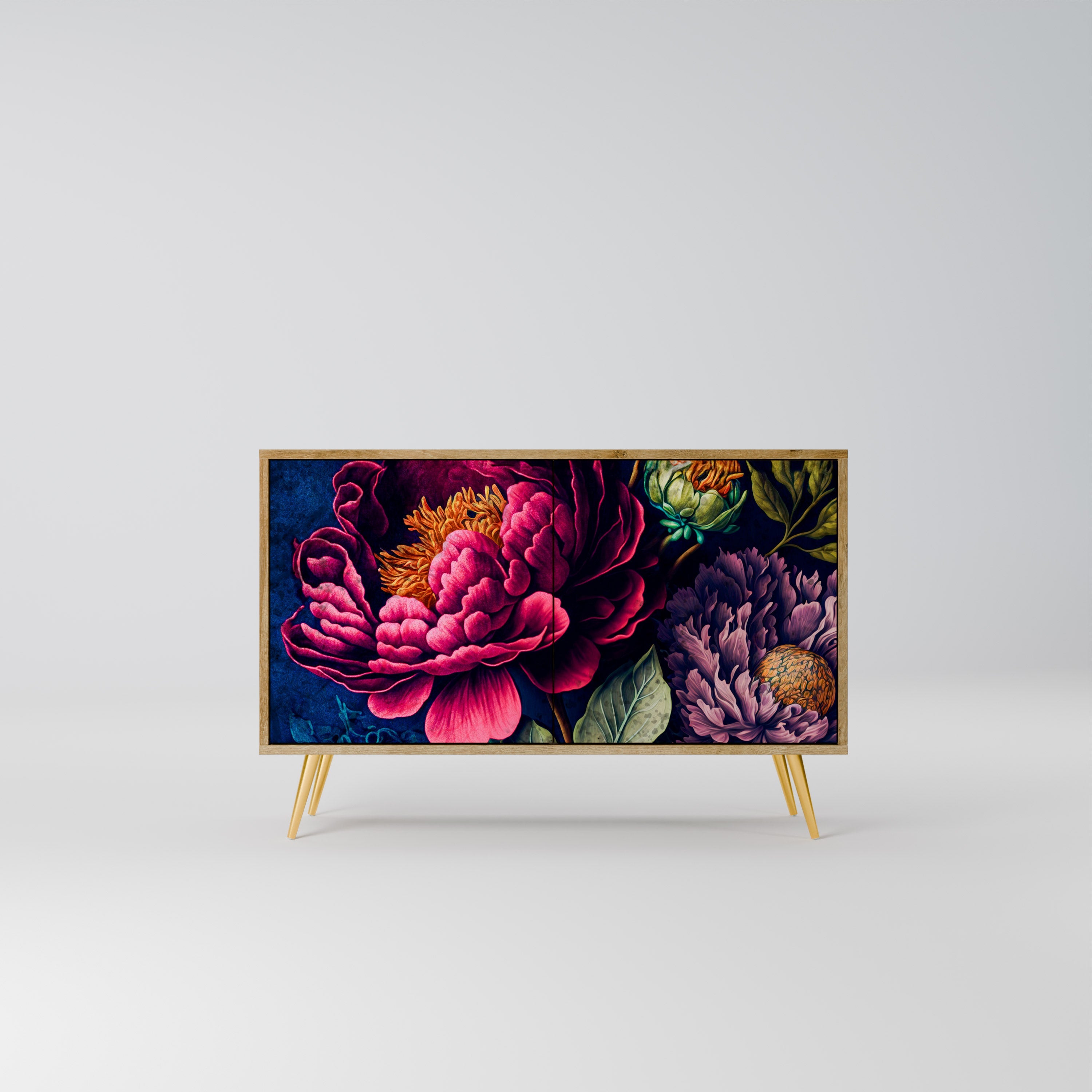 Μπουφές BLOOMING ELEGANCE με 2 πόρτες σε όψη δρυός