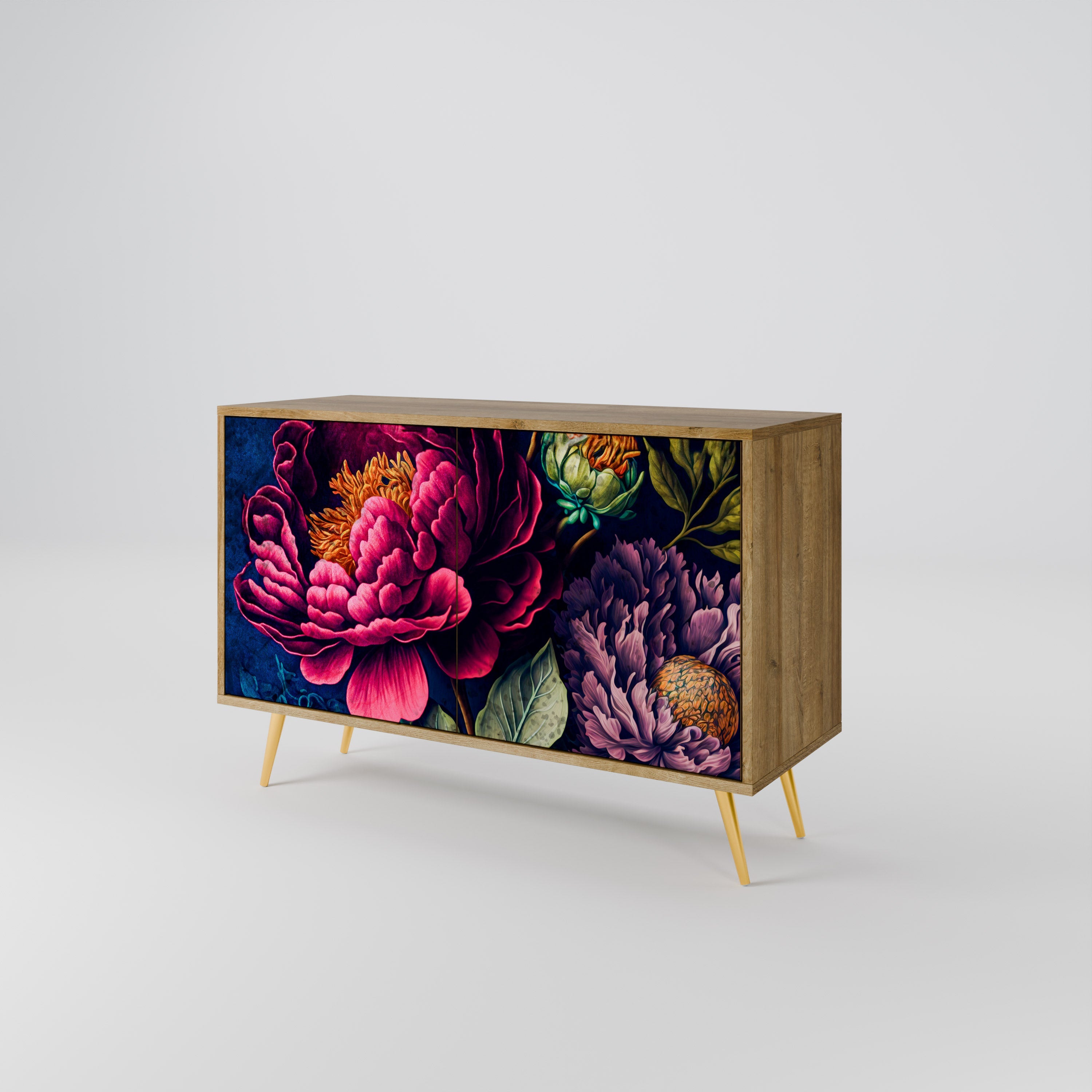 Μπουφές BLOOMING ELEGANCE με 2 πόρτες σε όψη δρυός