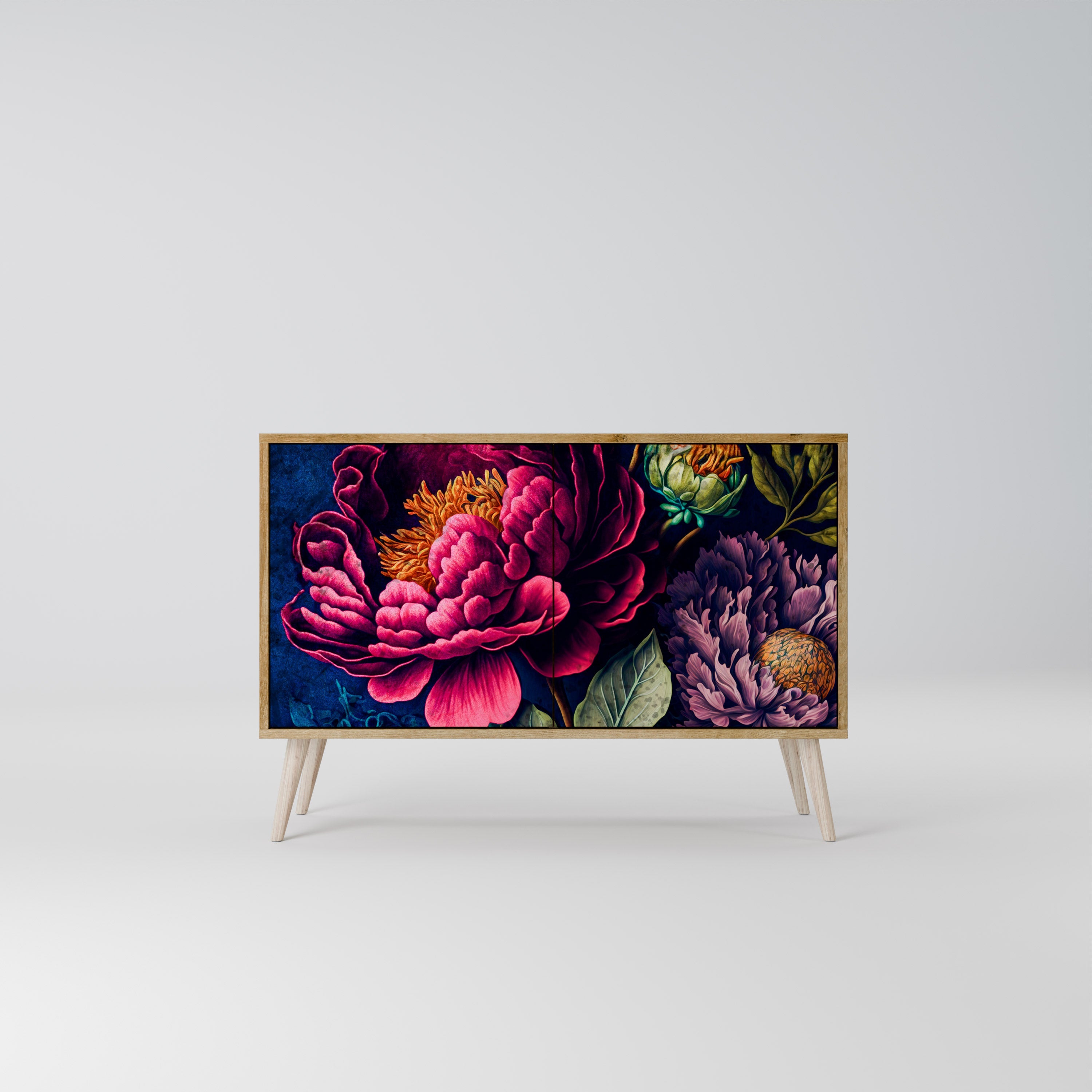 Μπουφές BLOOMING ELEGANCE με 2 πόρτες σε όψη δρυός