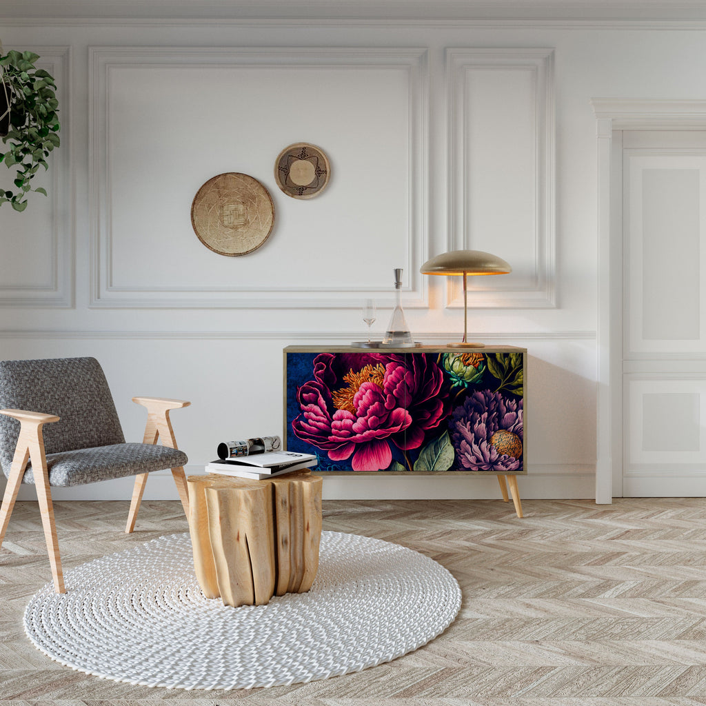 Μπουφές BLOOMING ELEGANCE με 2 πόρτες σε όψη δρυός