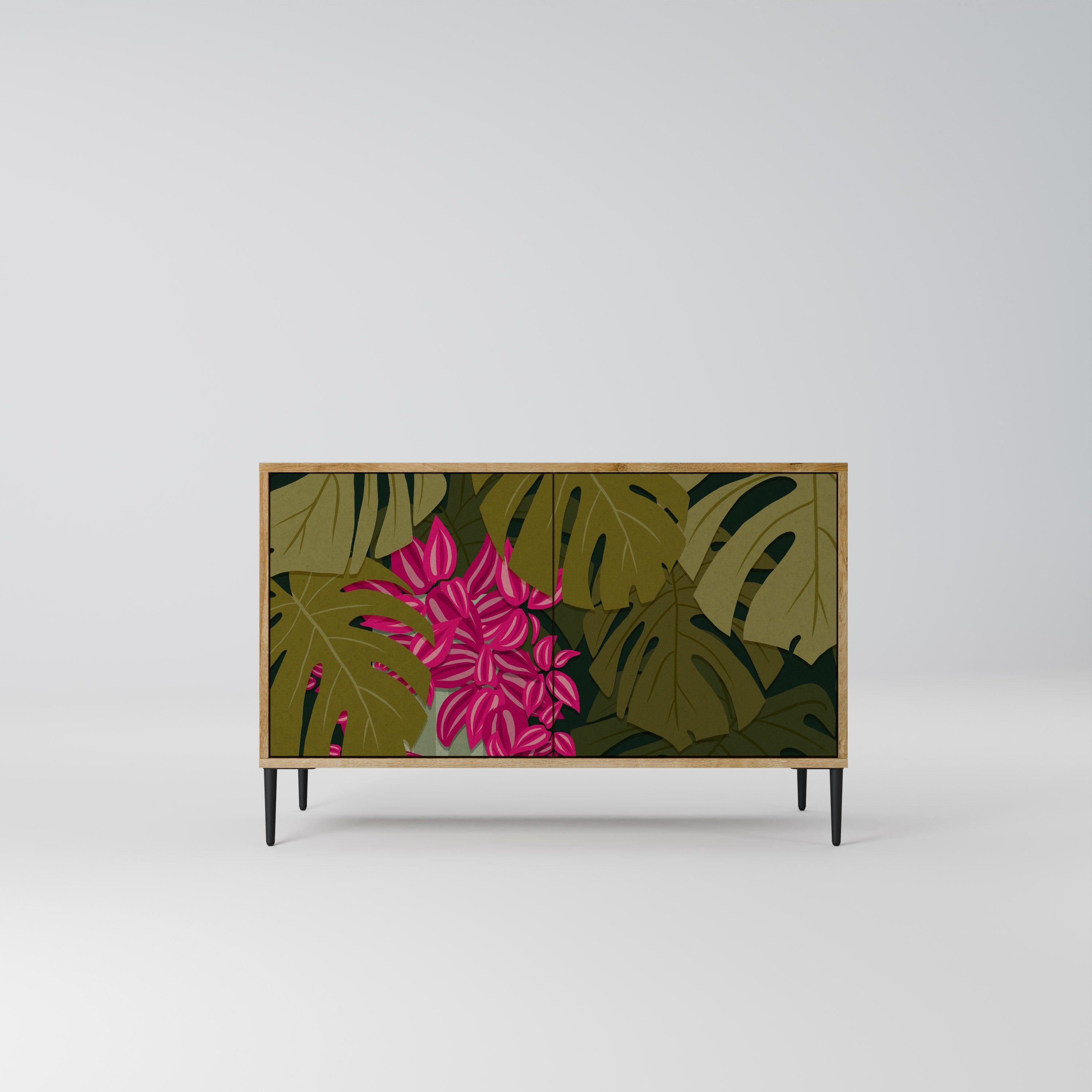 Μπουφές TROPICAL BEAUTY με 2 πόρτες σε όψη δρυός