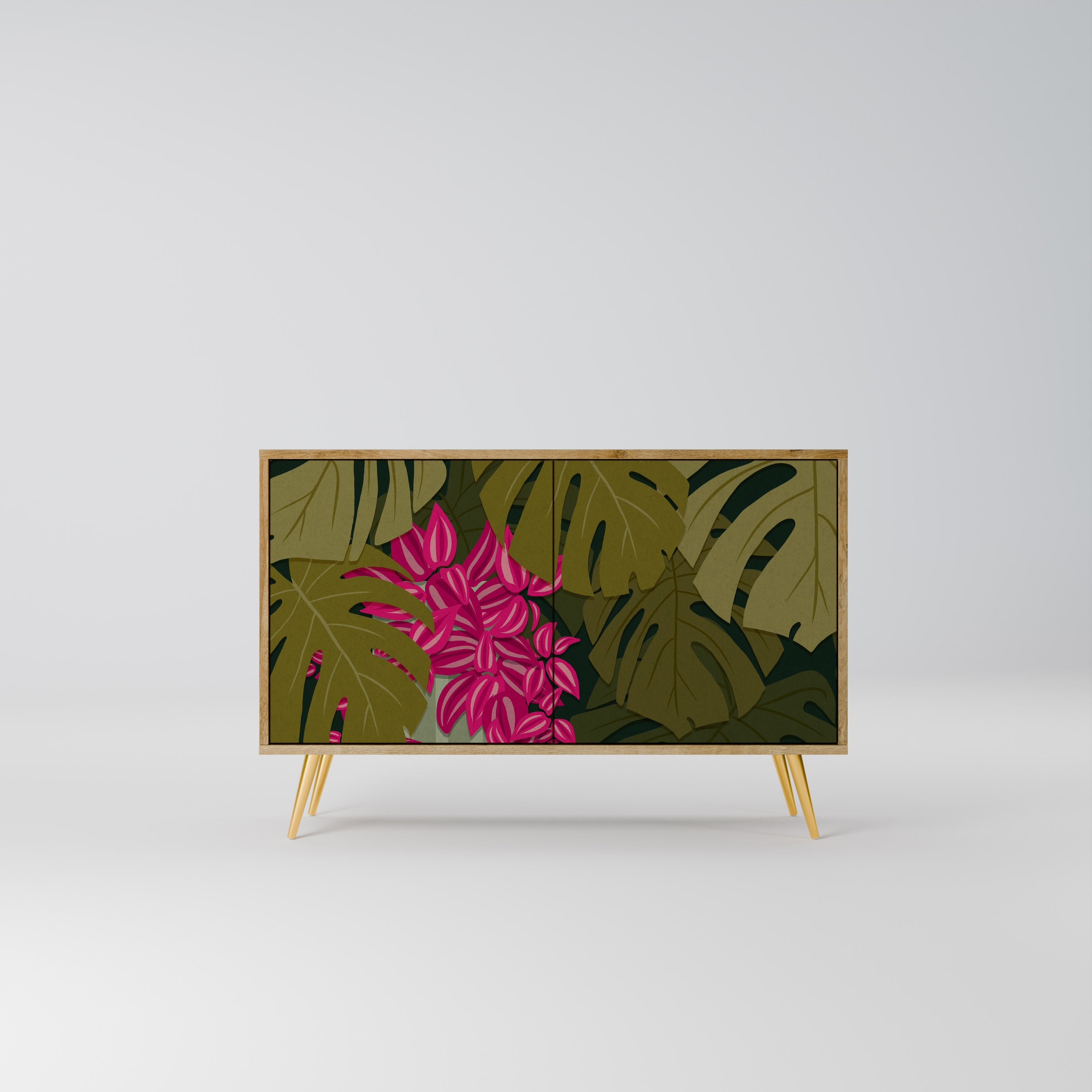 Μπουφές TROPICAL BEAUTY με 2 πόρτες σε όψη δρυός