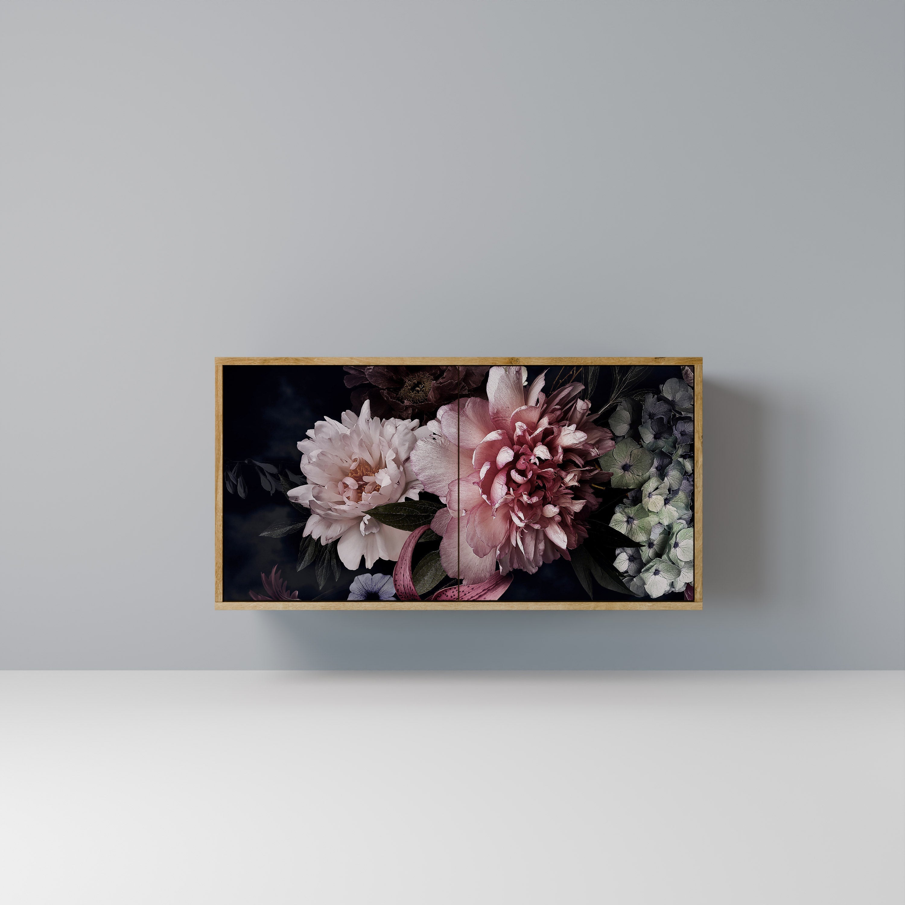 Μπουφές PURE BLOSSOM με 2 πόρτες σε απόχρωση δρυός