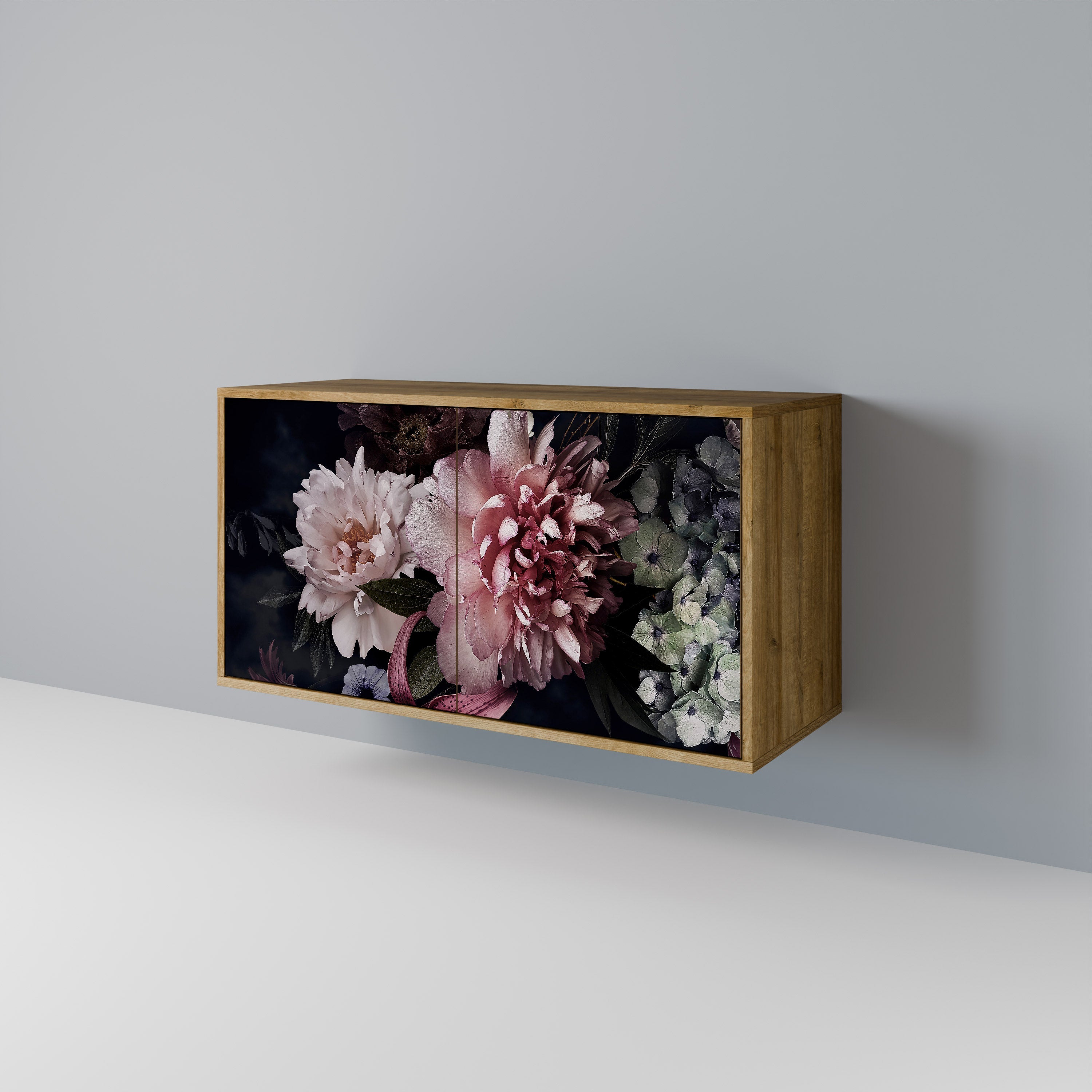 Μπουφές PURE BLOSSOM με 2 πόρτες σε απόχρωση δρυός