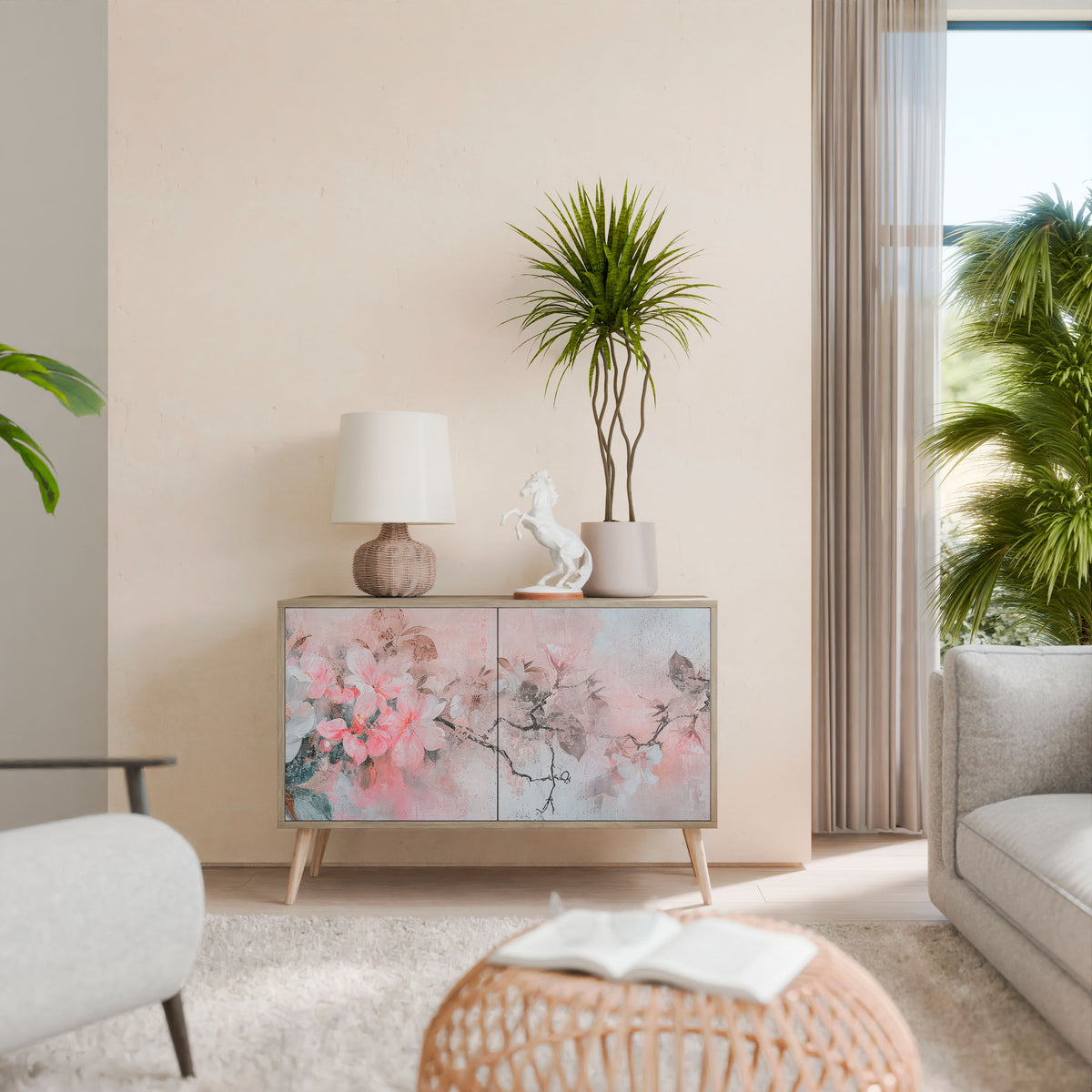 CHERRY BLOSSOM Μπουφές 2-θυρών