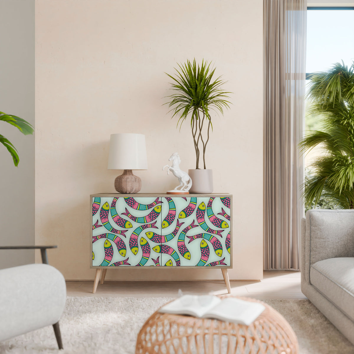 INDIAN FISH Μπουφές 2-θυρών