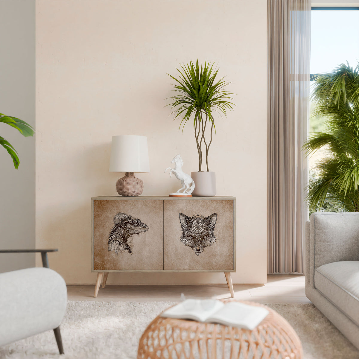 STEAMPUNK CLAN Μπουφές 2-θυρών