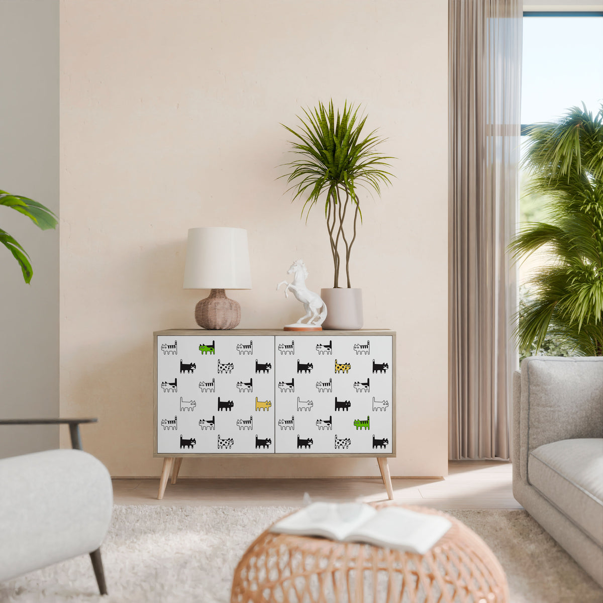 CATS COMPILATION Μπουφές 2-θυρών