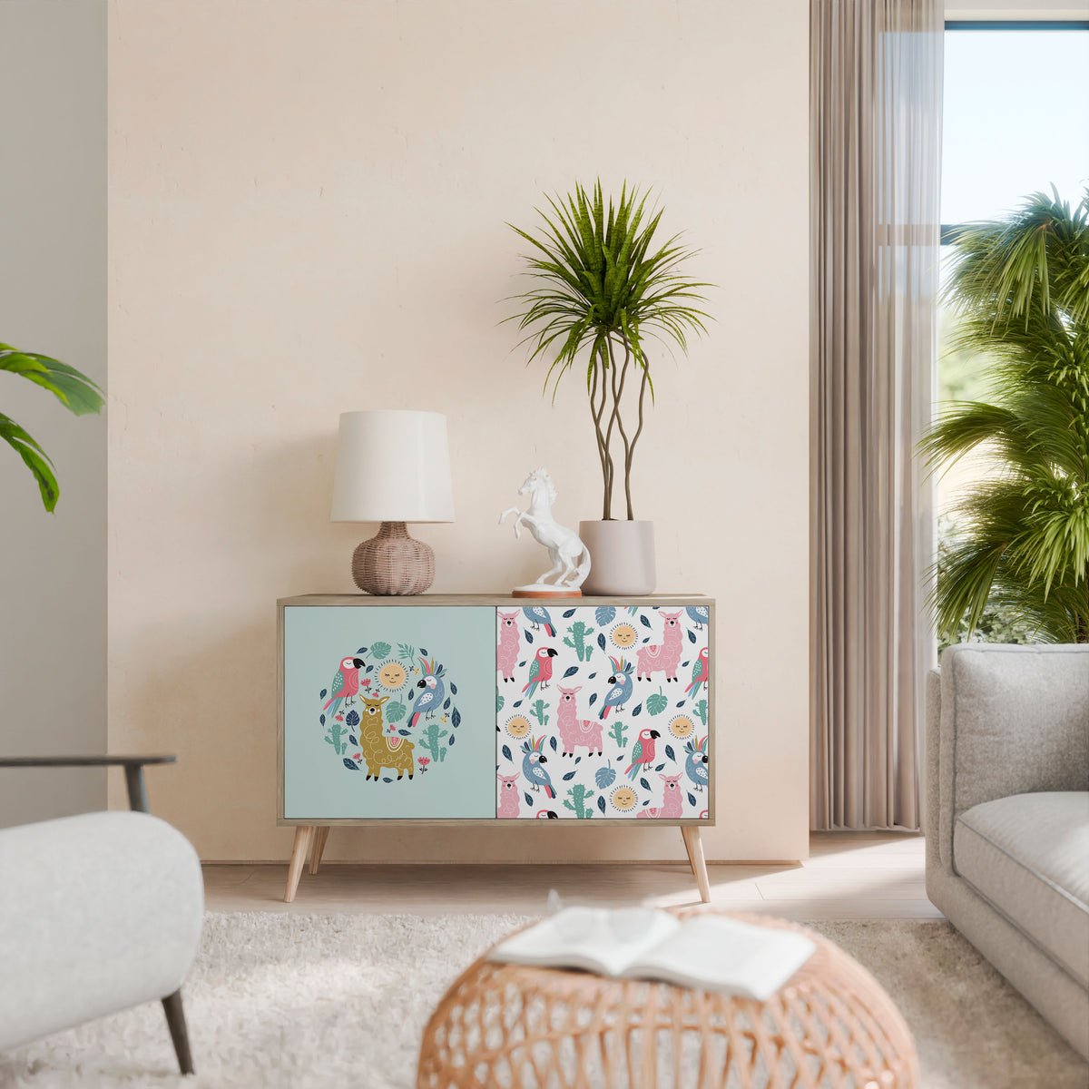 COLORFUL ALPACAS Μπουφές 2-θυρών