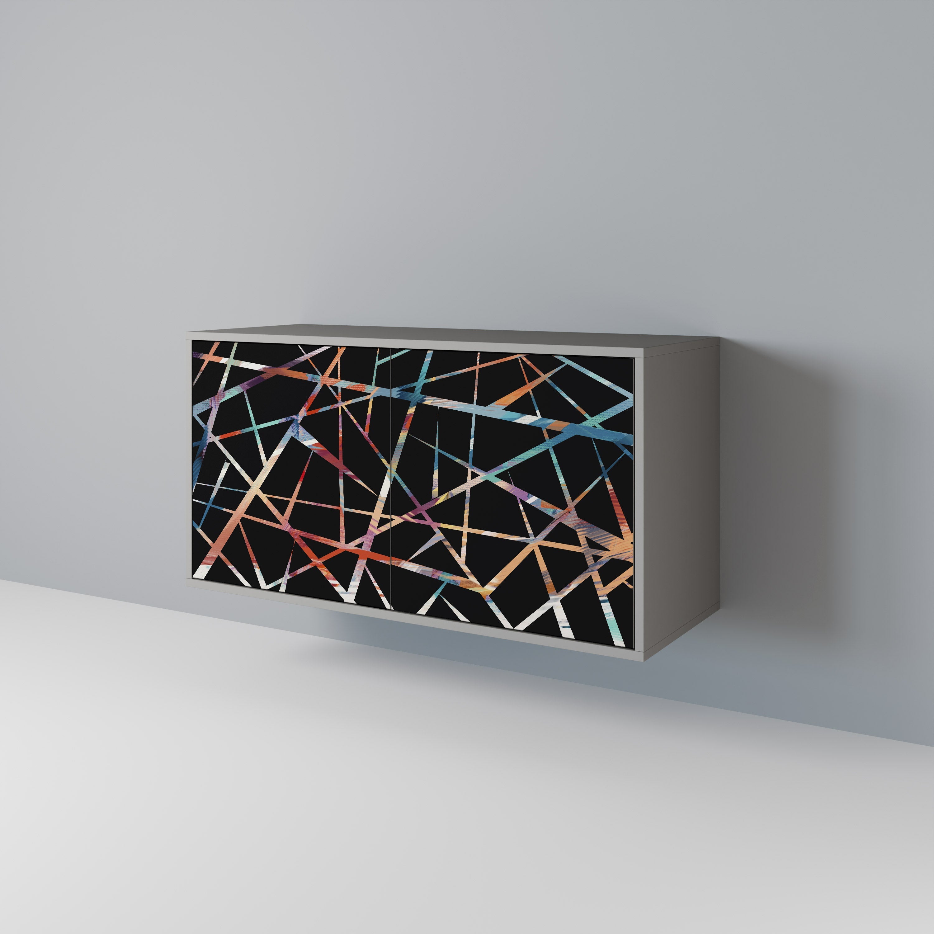 Μπουφές POLYGON VERVE με 2 πόρτες σε γκρι φινίρισμα