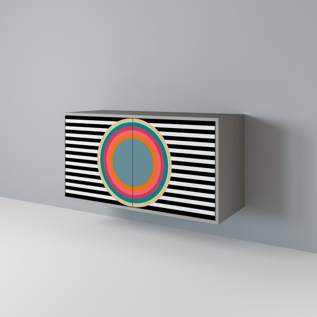SPECTRA SHOWCASE Μπουφές 2 Πόρτων σε Γκρι Φινίρισμα