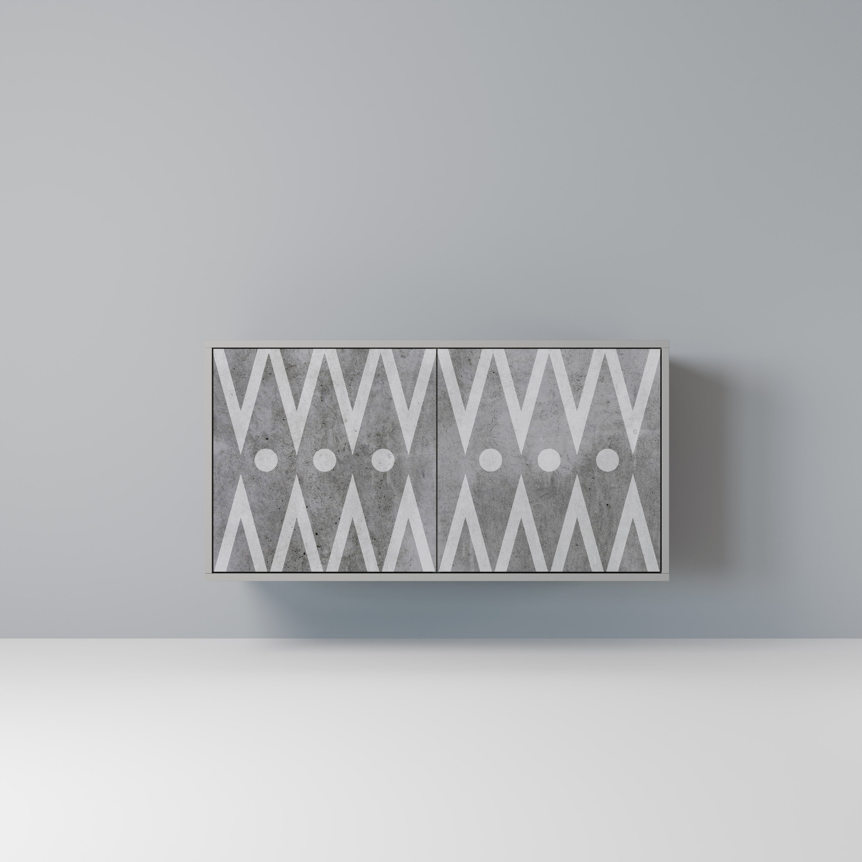Μπουφές SHARP EDGES με 2 πόρτες σε γκρι φινίρισμα