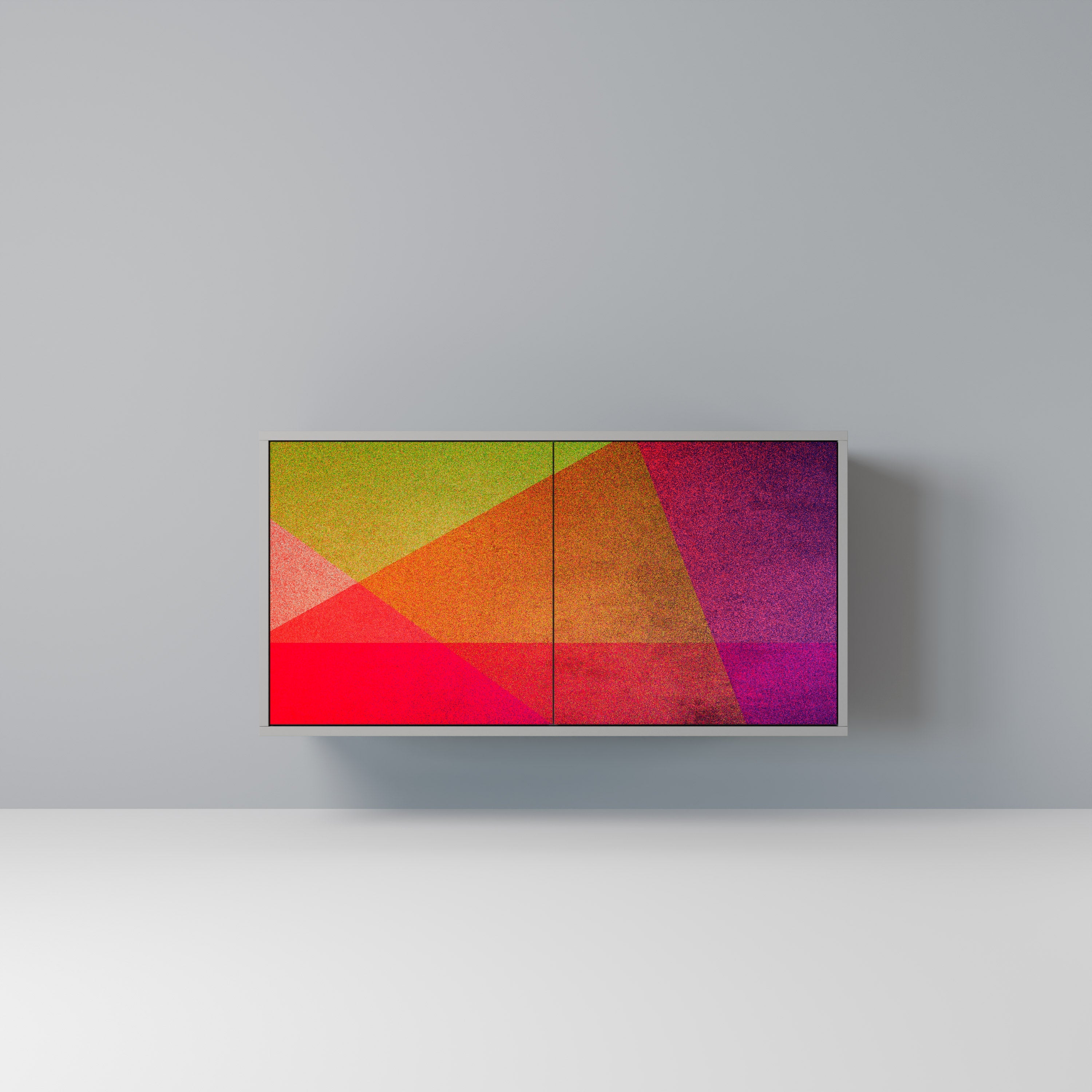 Μπουφές VIVID GEOMETRIA 2 θυρών σε γκρι φινίρισμα