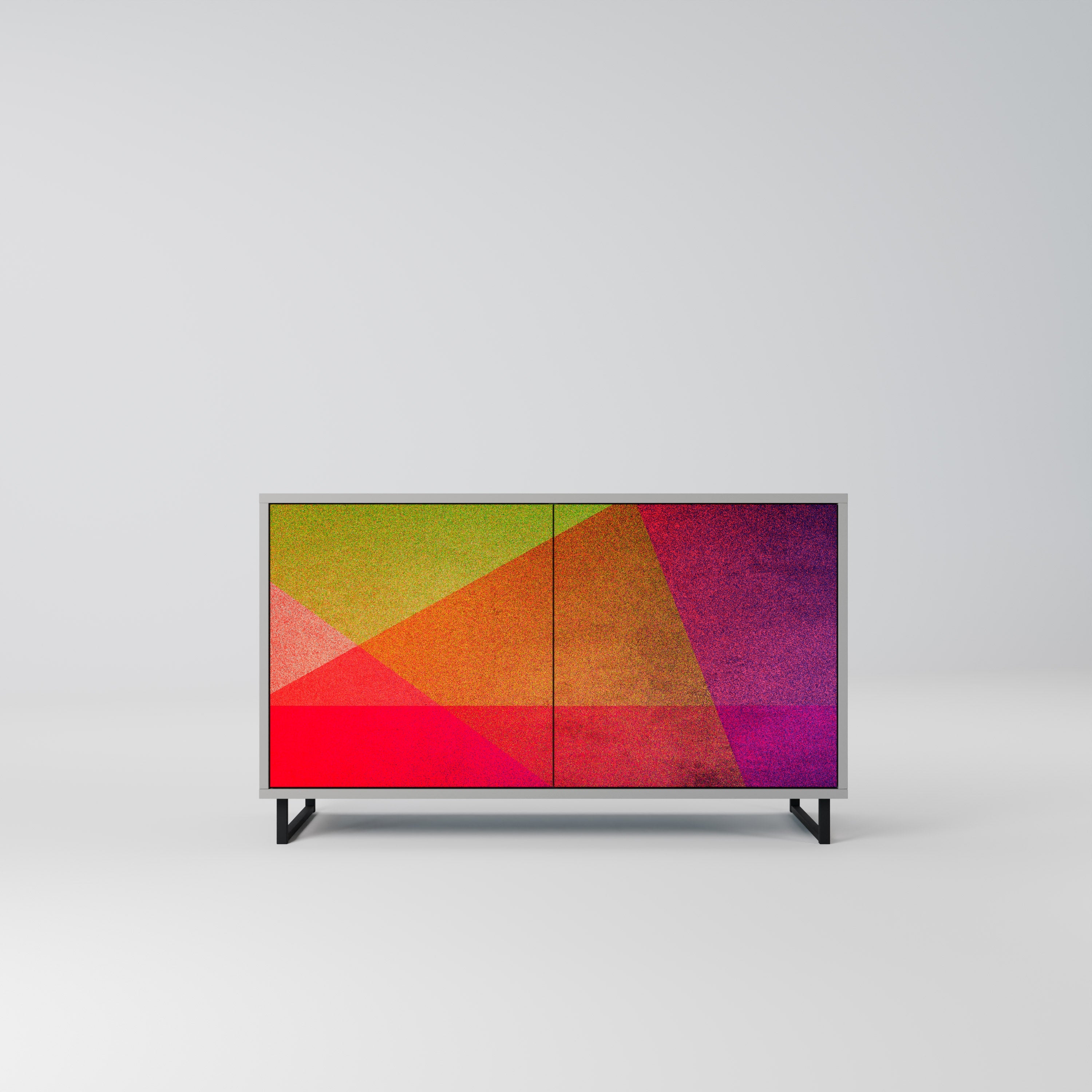 Μπουφές VIVID GEOMETRIA 2 θυρών σε γκρι φινίρισμα