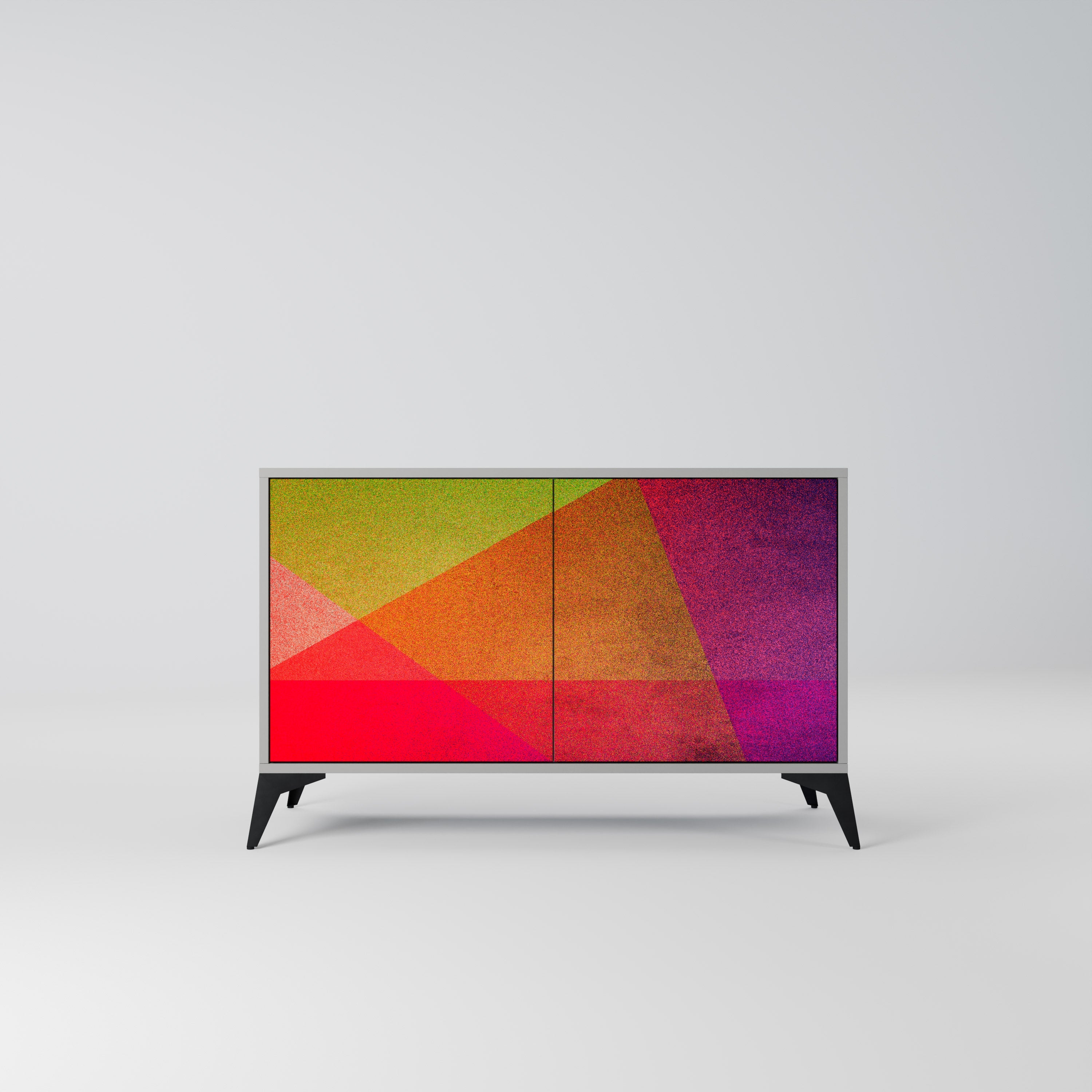 Μπουφές VIVID GEOMETRIA 2 θυρών σε γκρι φινίρισμα