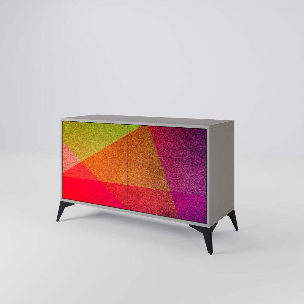 Μπουφές VIVID GEOMETRIA 2 θυρών σε γκρι φινίρισμα