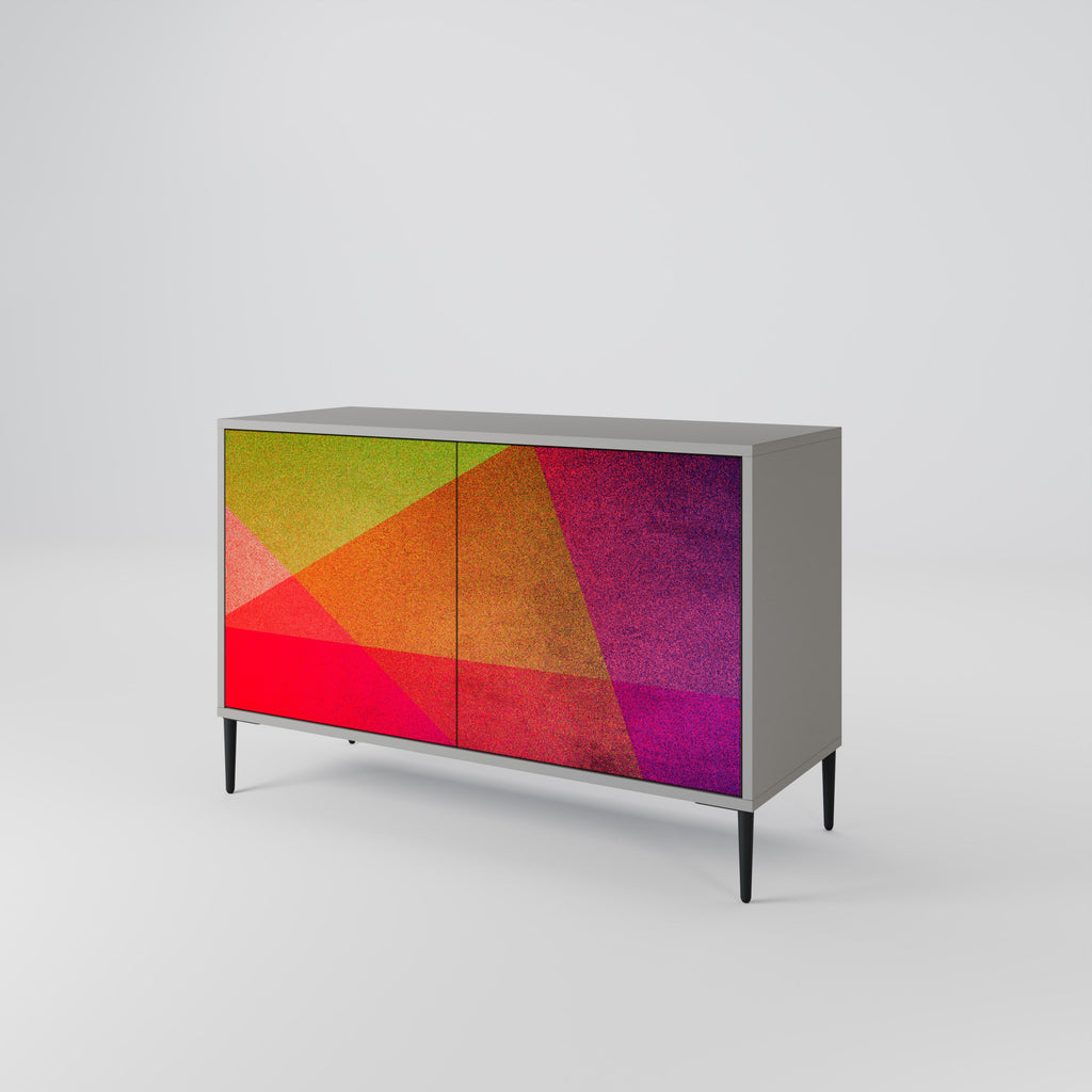Μπουφές VIVID GEOMETRIA 2 θυρών σε γκρι φινίρισμα