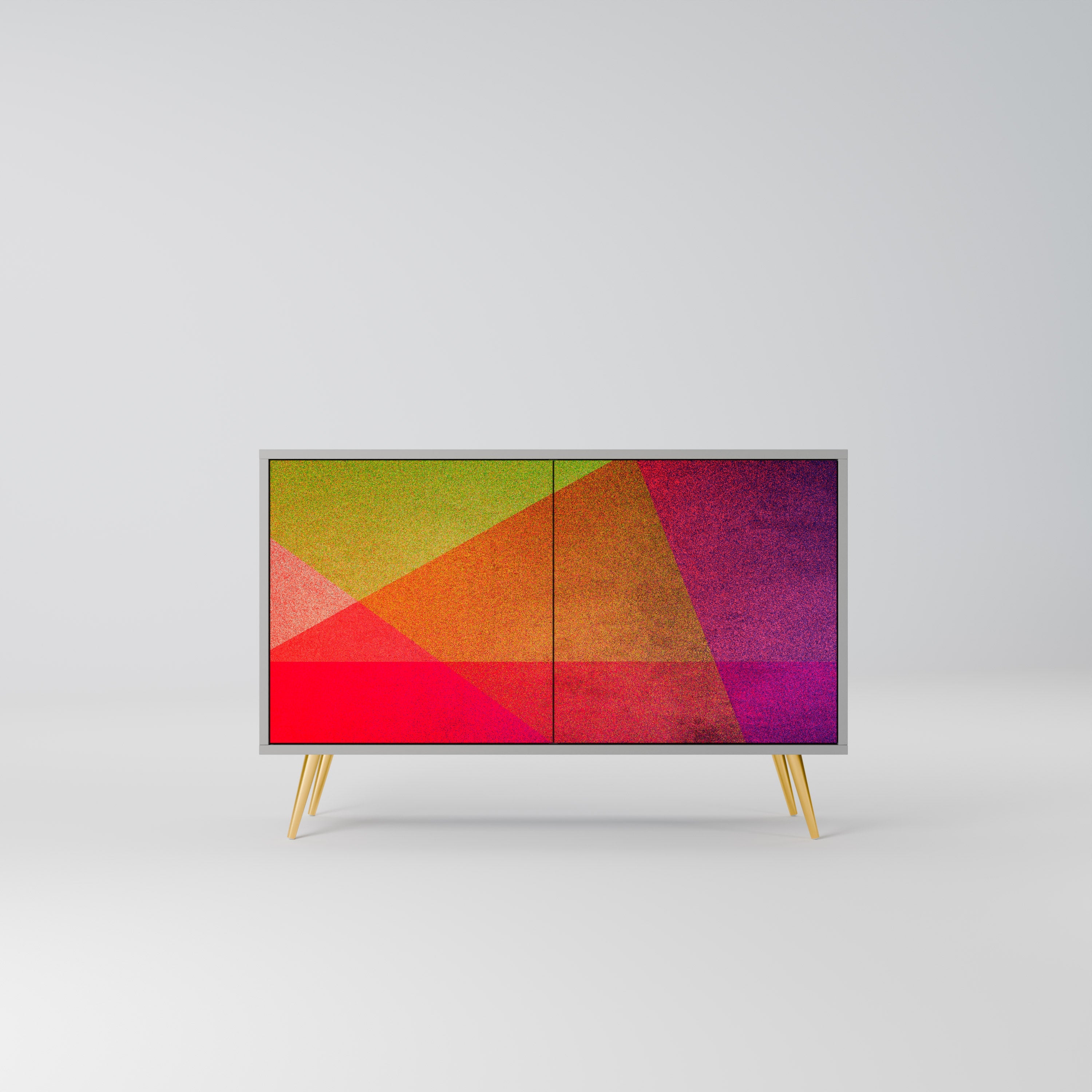 Μπουφές VIVID GEOMETRIA 2 θυρών σε γκρι φινίρισμα