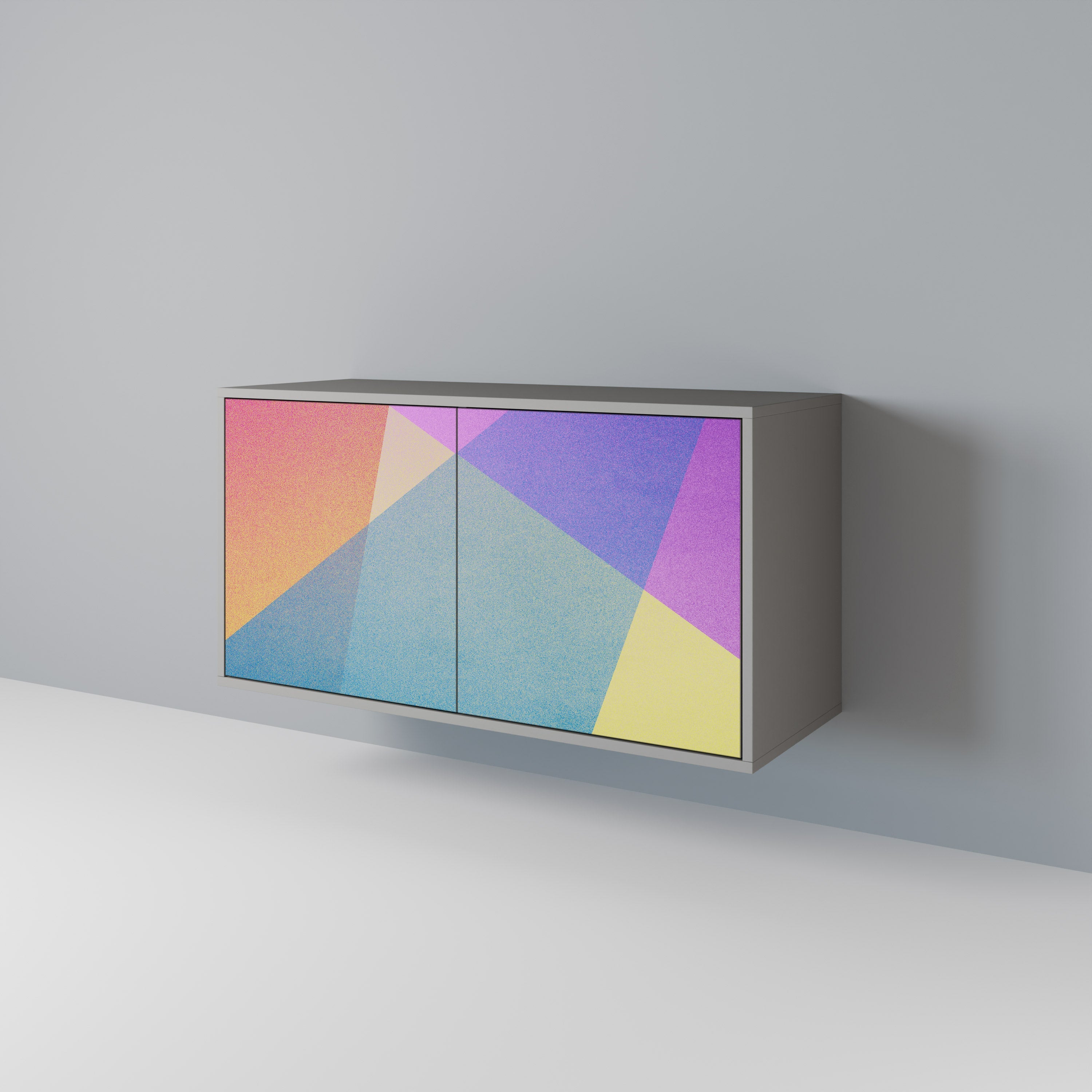 Μπουφές BRIGHT GEOMETRIA 2 θυρών σε γκρι φινίρισμα