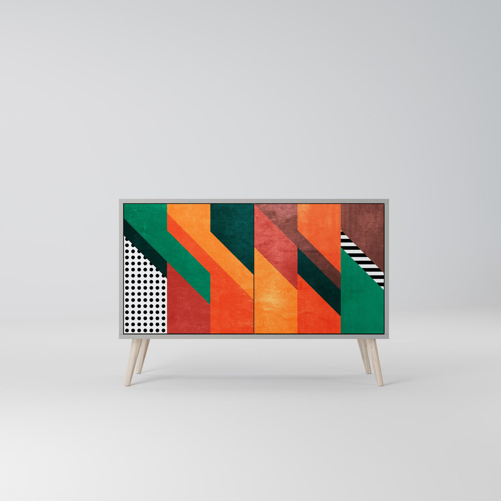 Μπουφές MAKESHIFT ARTISTRY με 2 πόρτες σε γκρι φινίρισμα