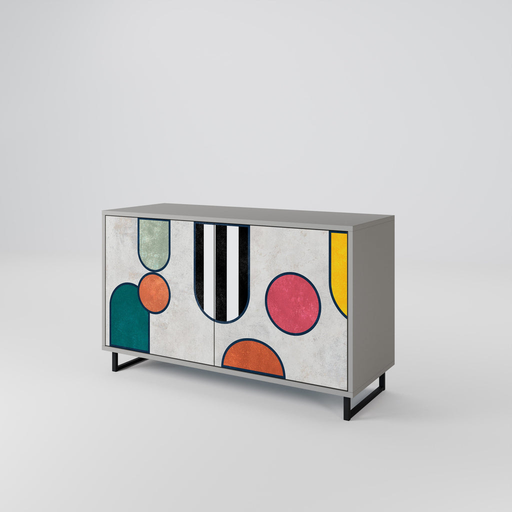 COOL STORY 2-Door Sideboard in Grey Finish