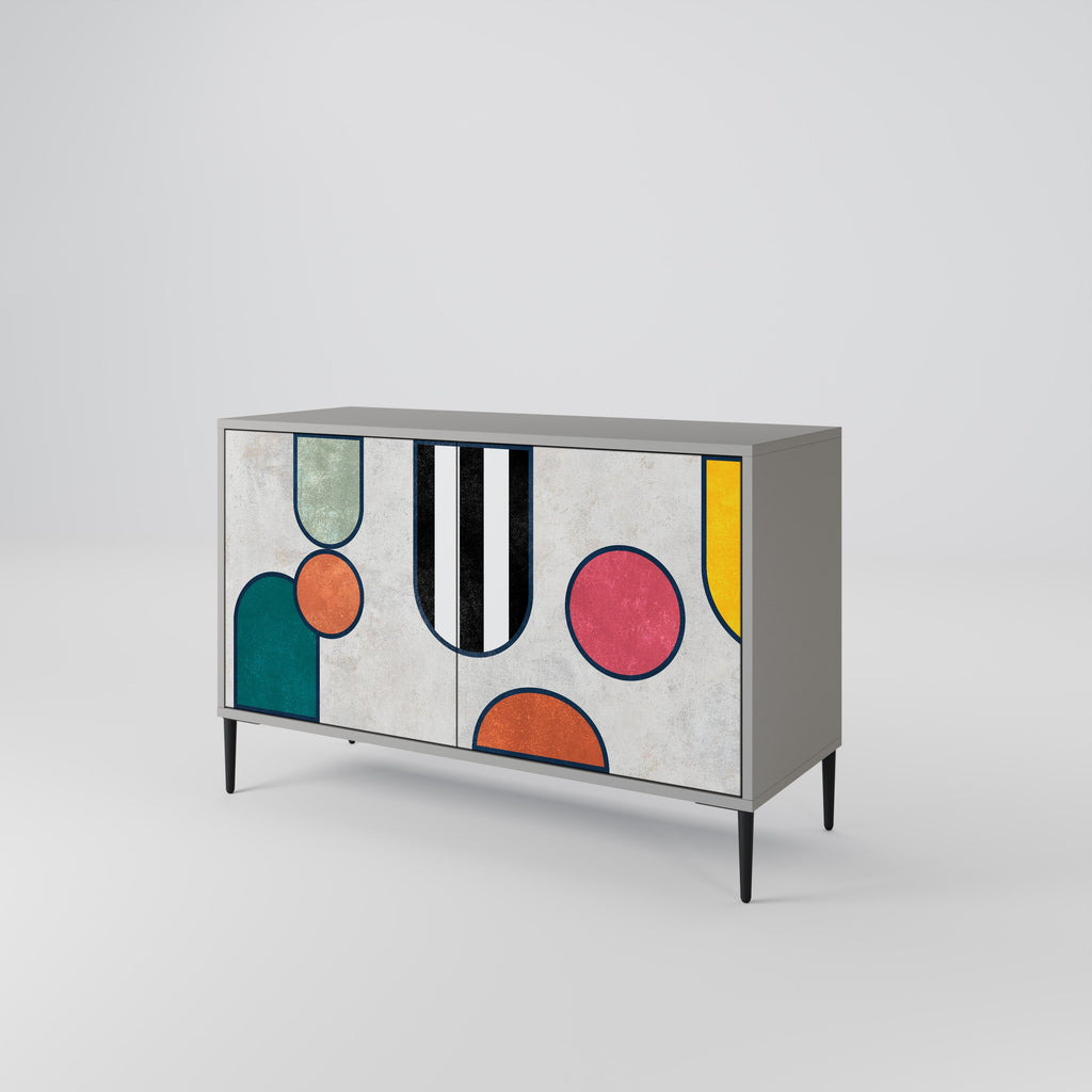 COOL STORY 2-Door Sideboard in Grey Finish