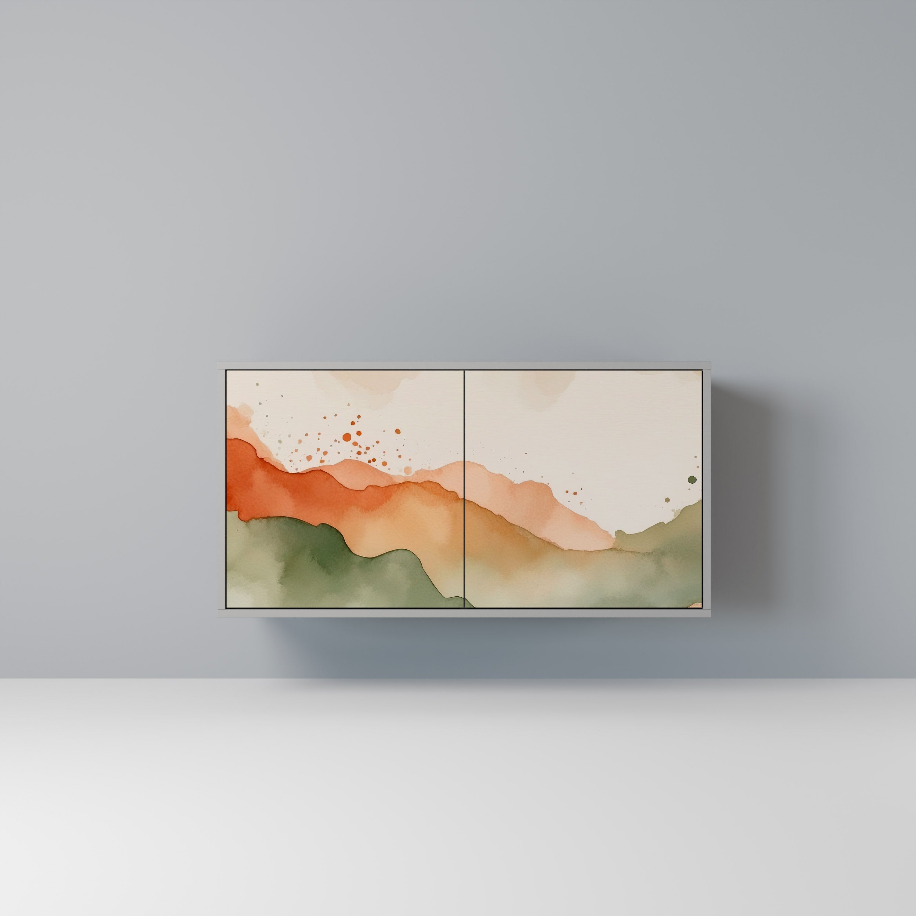 Μπουφές 2 θυρών WATERCOLOUR PEAKS σε γκρι φινίρισμα