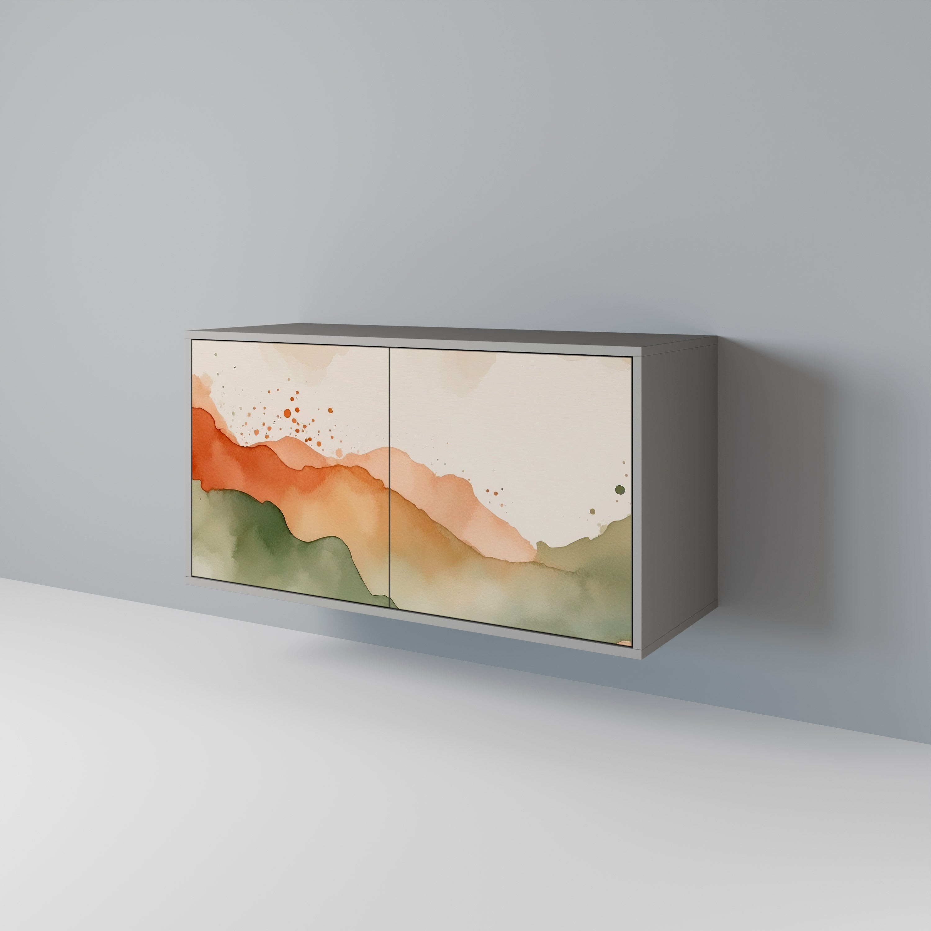 Μπουφές 2 θυρών WATERCOLOUR PEAKS σε γκρι φινίρισμα