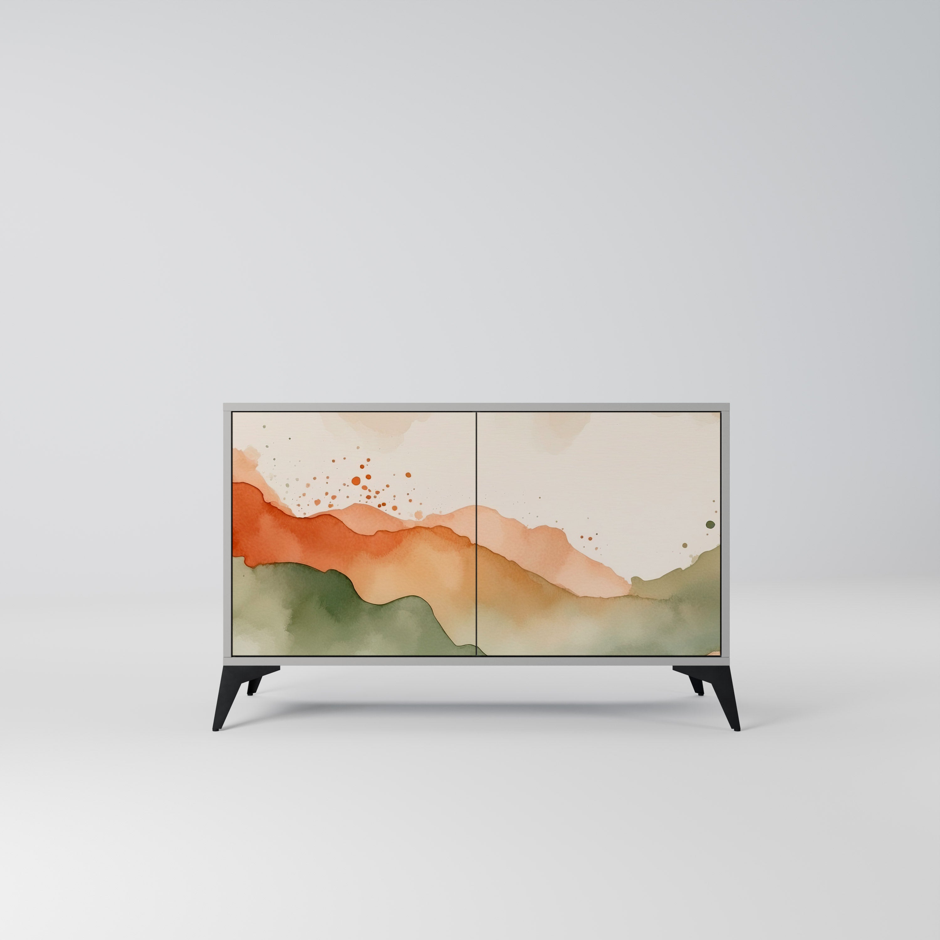 Μπουφές 2 θυρών WATERCOLOUR PEAKS σε γκρι φινίρισμα